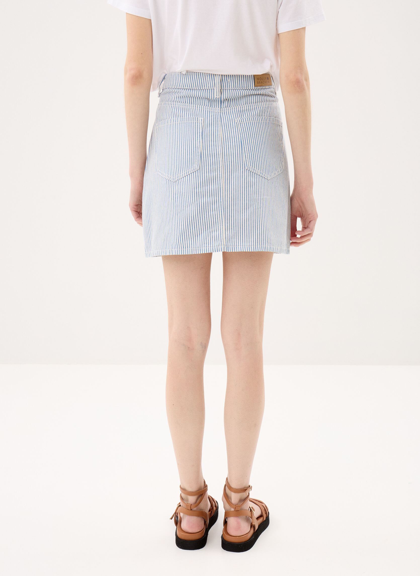 Kurze Röcke Ladies Woven Skirt E1714EP damen blau Molly Bracken Kurze Röcke Ladies Woven Skirt E1714EP damen blau LIGHT BLUE