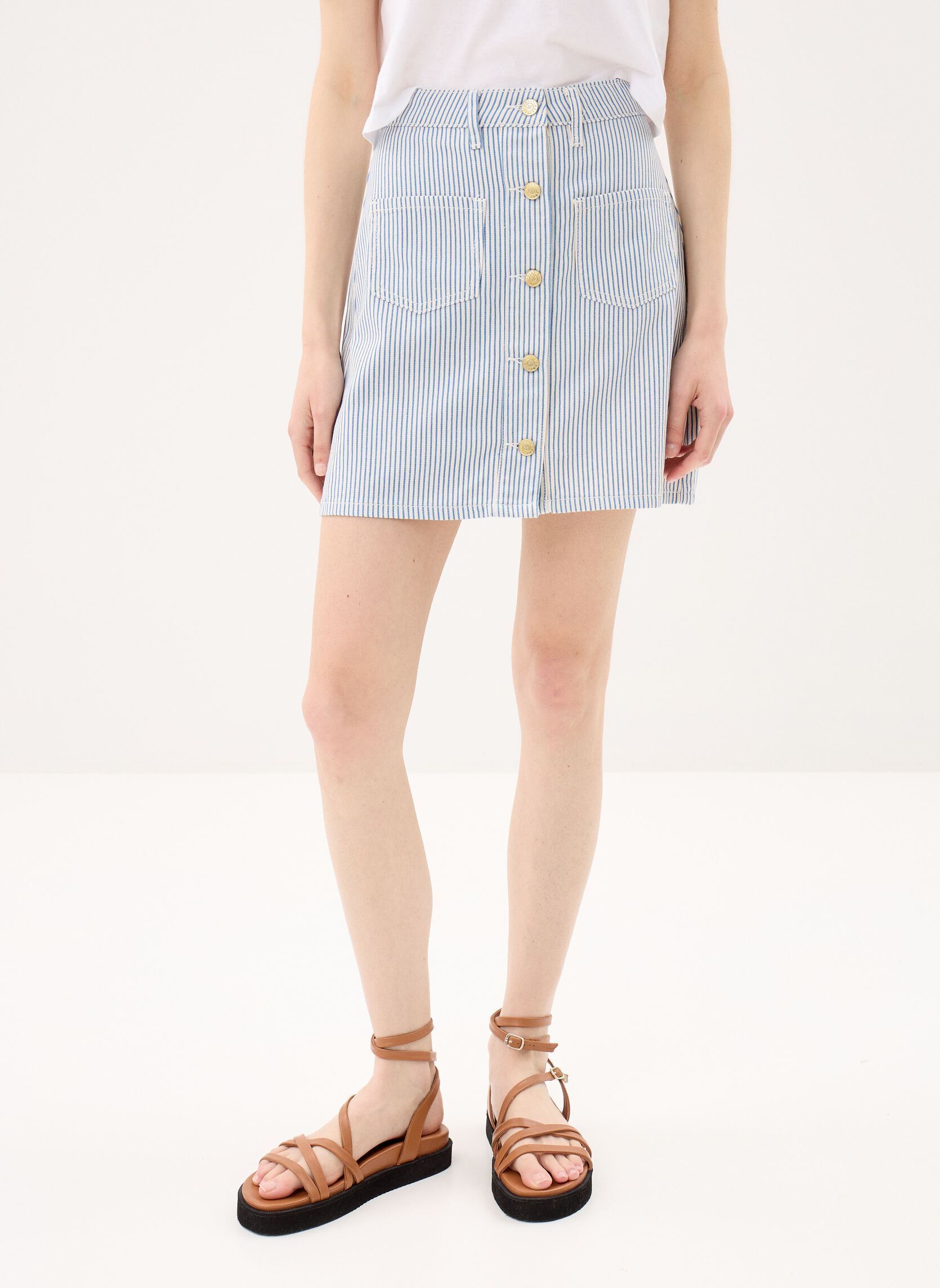 Kurze Röcke Ladies Woven Skirt E1714EP damen blau Molly Bracken Kurze Röcke Ladies Woven Skirt E1714EP damen blau LIGHT BLUE