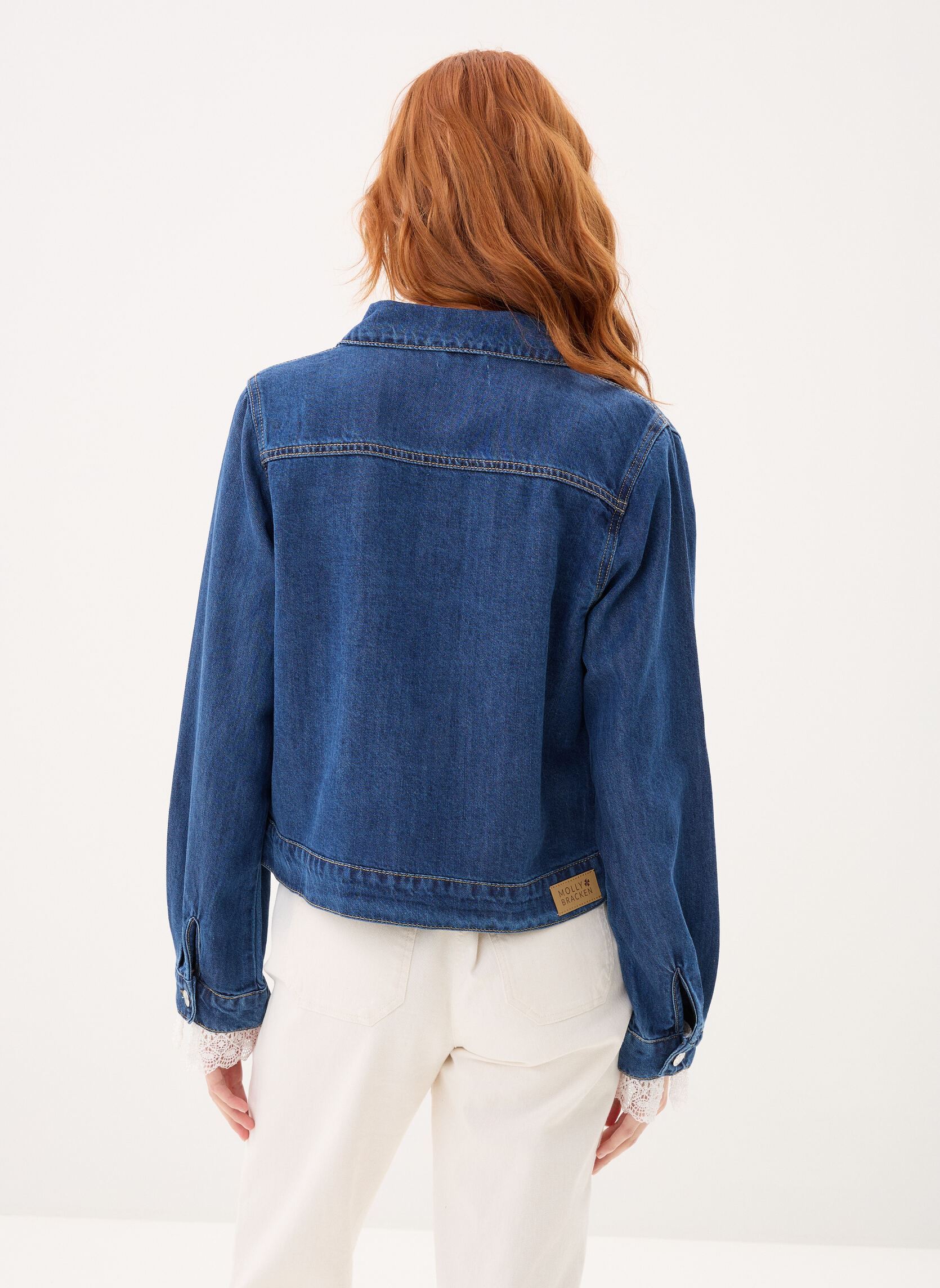 Jeansjacken Ladies Woven Jacket E1776EP damen blau Molly Bracken Jeansjacken Ladies Woven Jacket E1776EP damen blau DENIM BLUE