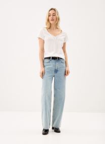 Tee-shirts manches courtes Ladies Knitted Tee E1784EE femme blanc