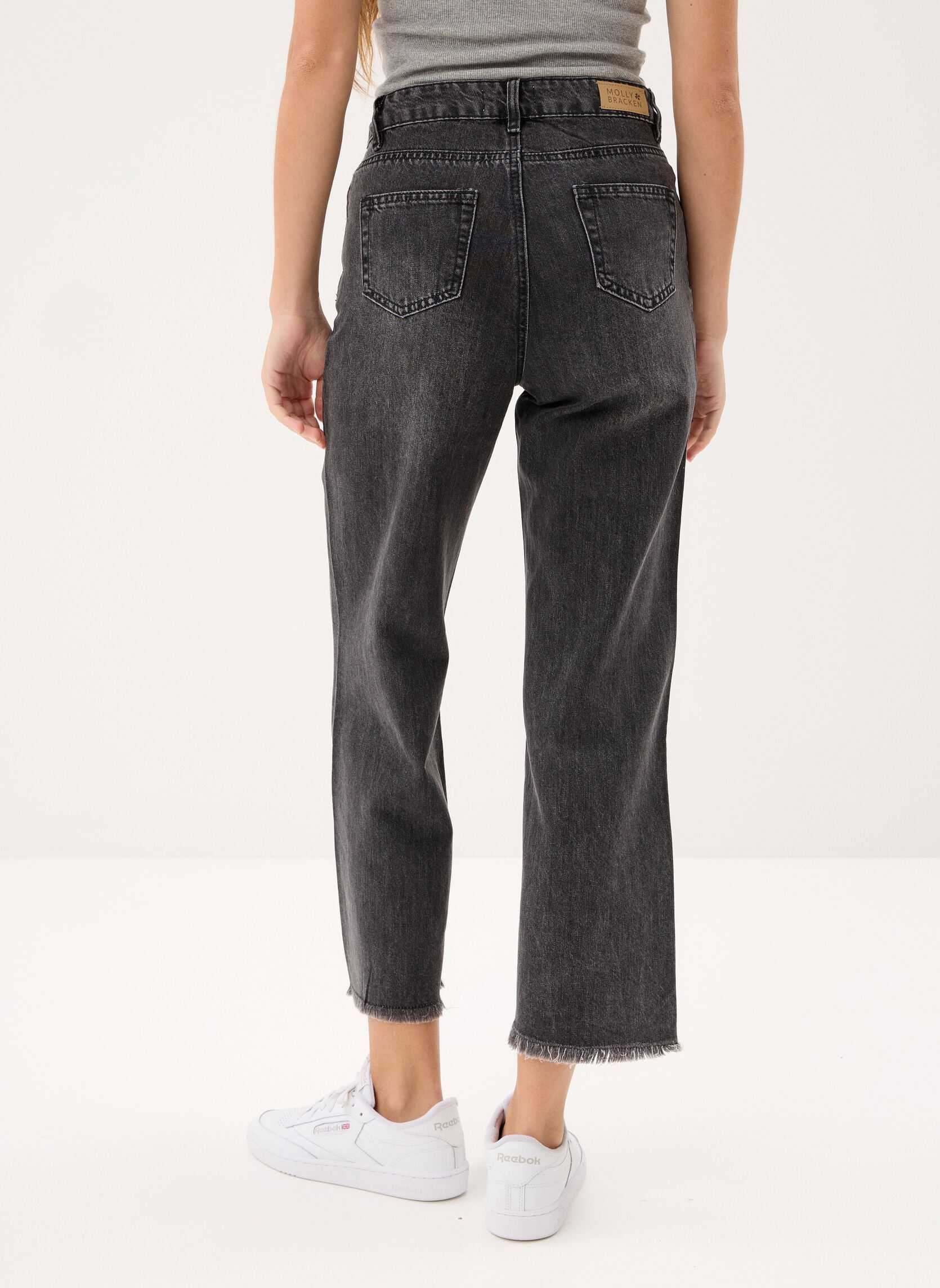 Straight Fit Jeans Ladies Woven Pants E1793EP damen schwarz Molly Bracken Straight Fit Jeans Ladies Woven Pants E1793EP damen schwarz BLACK DENIM