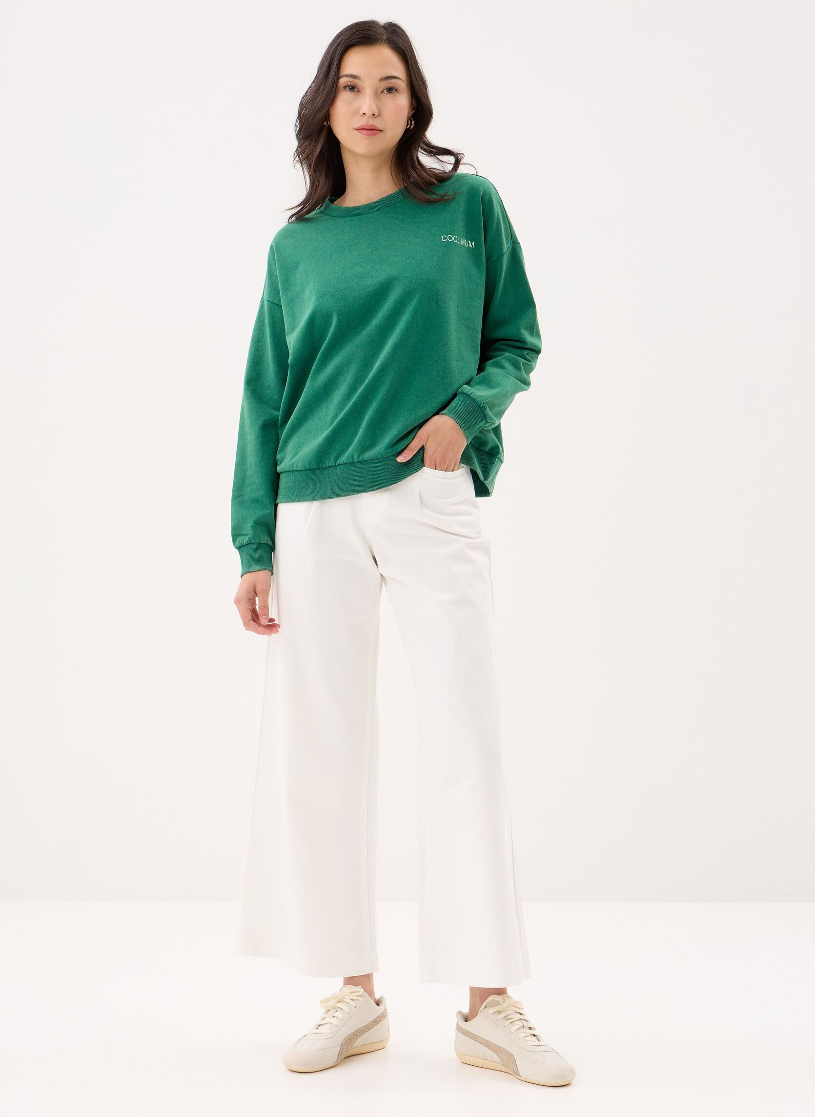 Pantalons larges Ladies Woven Pants EF1625EE femme blanc Molly Bracken Pantalons larges Ladies Woven Pants EF1625EE femme blanc WHITE