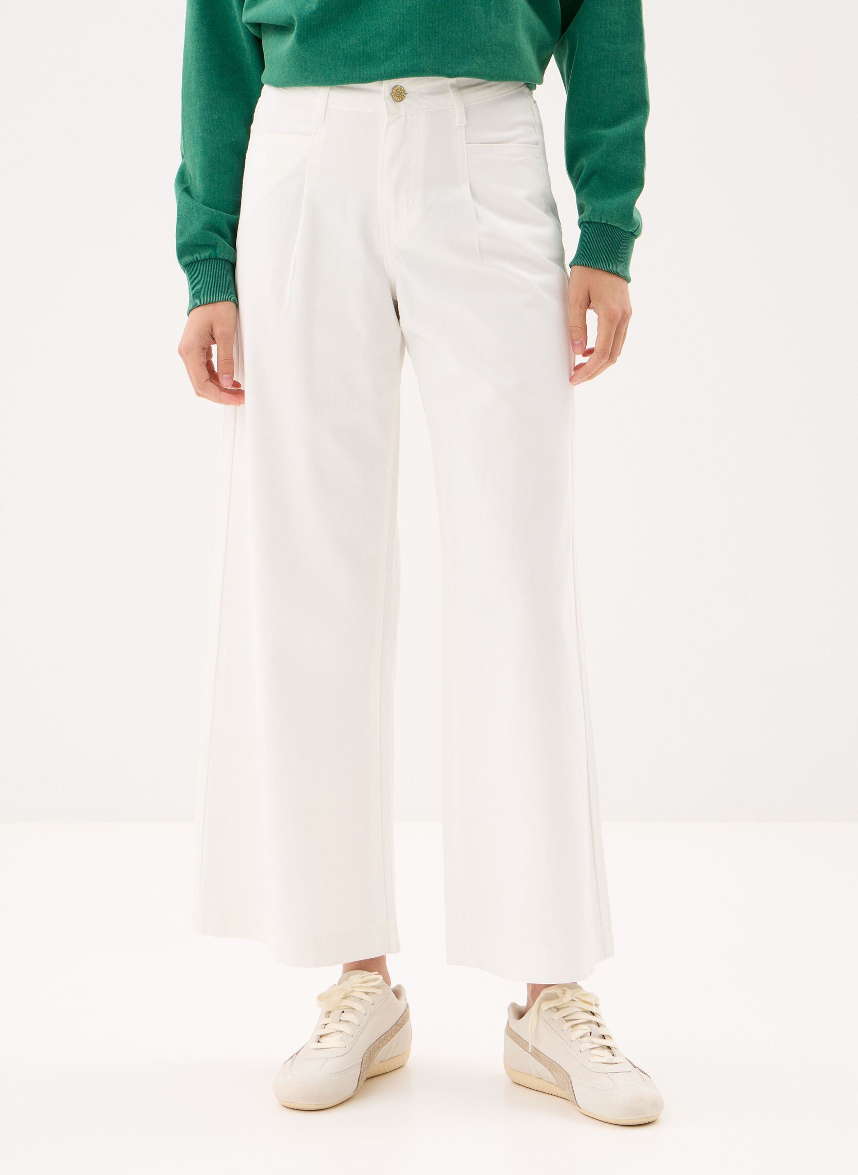 Pantalons larges Ladies Woven Pants EF1625EE femme blanc Molly Bracken Pantalons larges Ladies Woven Pants EF1625EE femme blanc WHITE