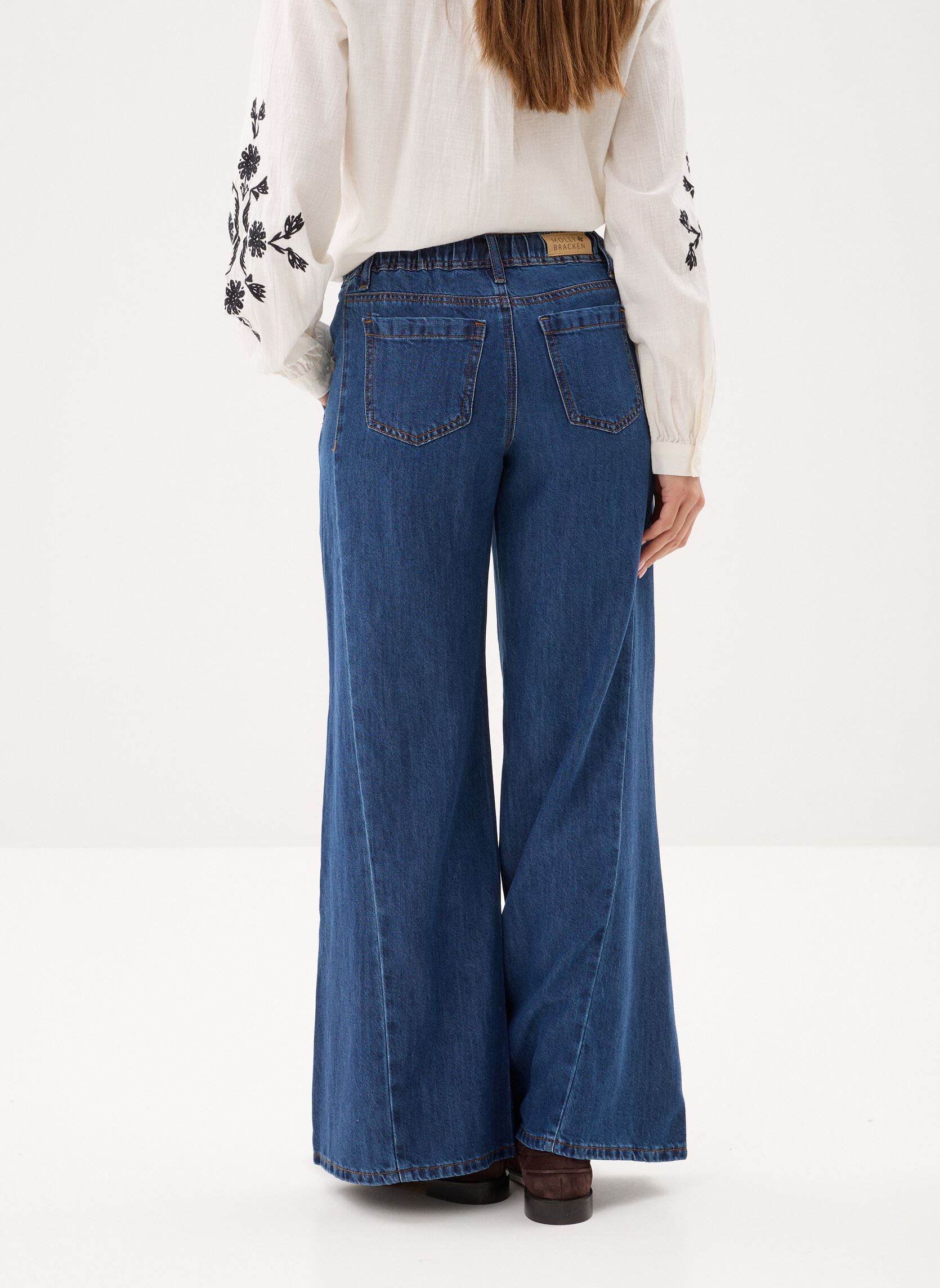 Flared jeans Ladies Woven Pants ES192EP dames blauw Molly Bracken Flared jeans Ladies Woven Pants ES192EP dames blauw DENIM BLUE