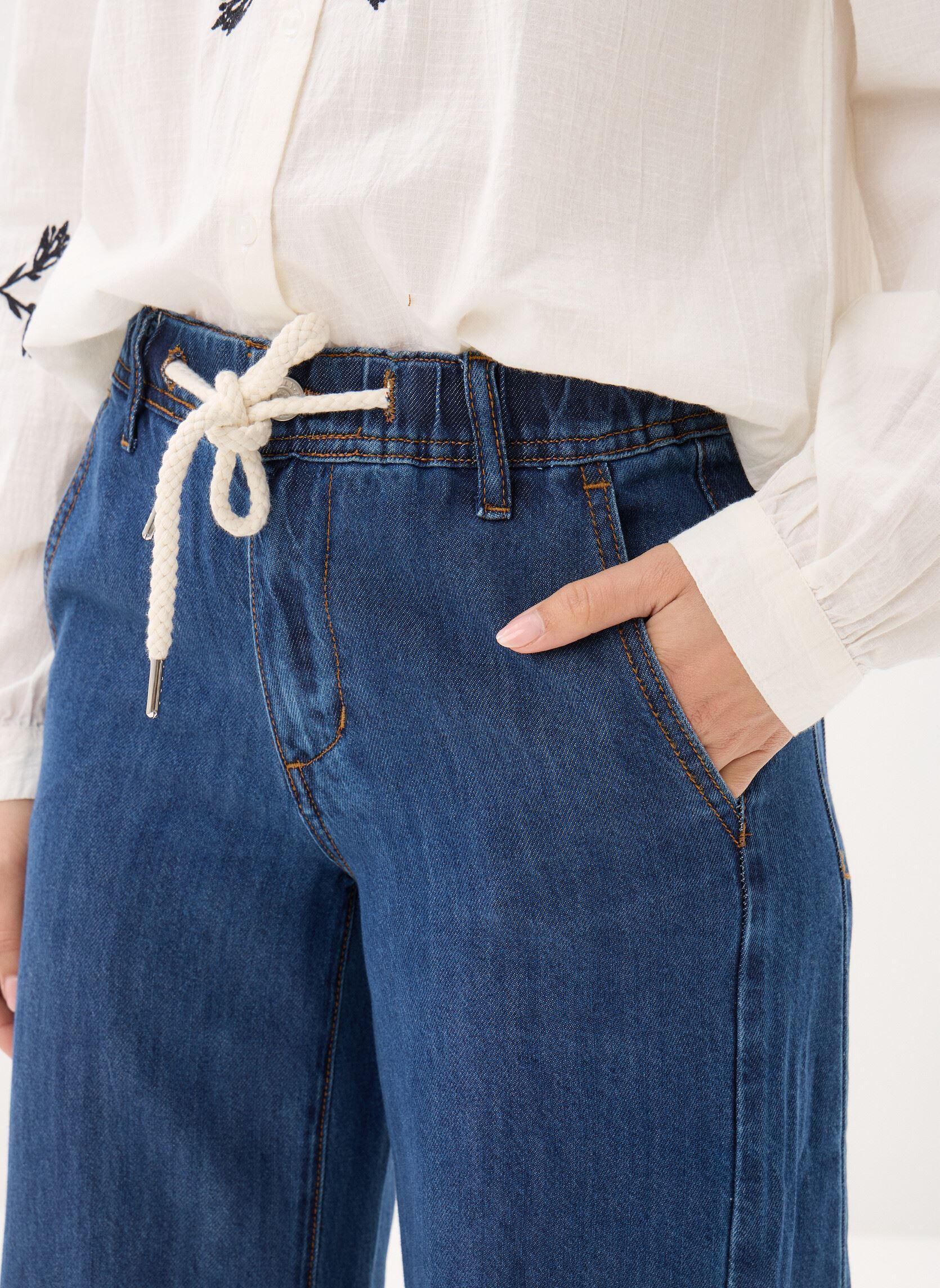 Flared jeans Ladies Woven Pants ES192EP dames blauw Molly Bracken Flared jeans Ladies Woven Pants ES192EP dames blauw DENIM BLUE