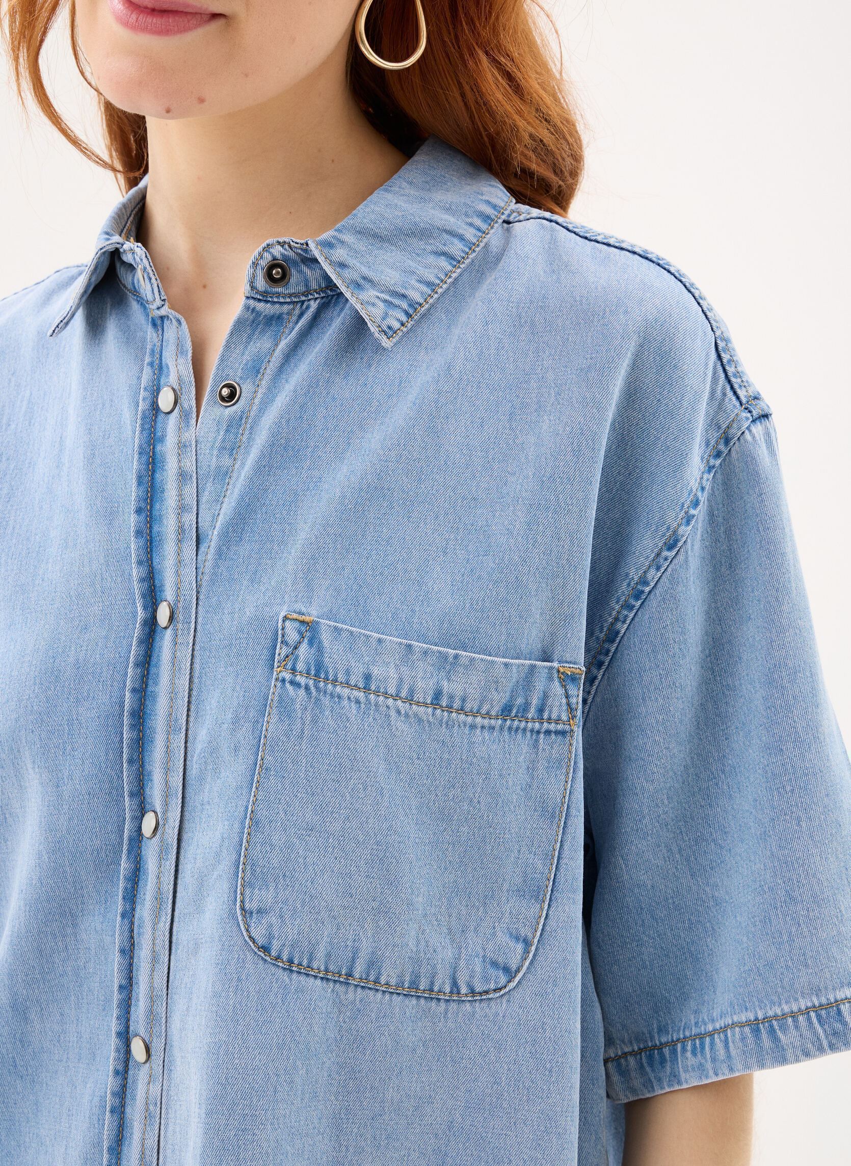 Chemises Ladies Woven Shirt ES196EE femme bleu Molly Bracken Chemises Ladies Woven Shirt ES196EE femme bleu DENIM BLUE