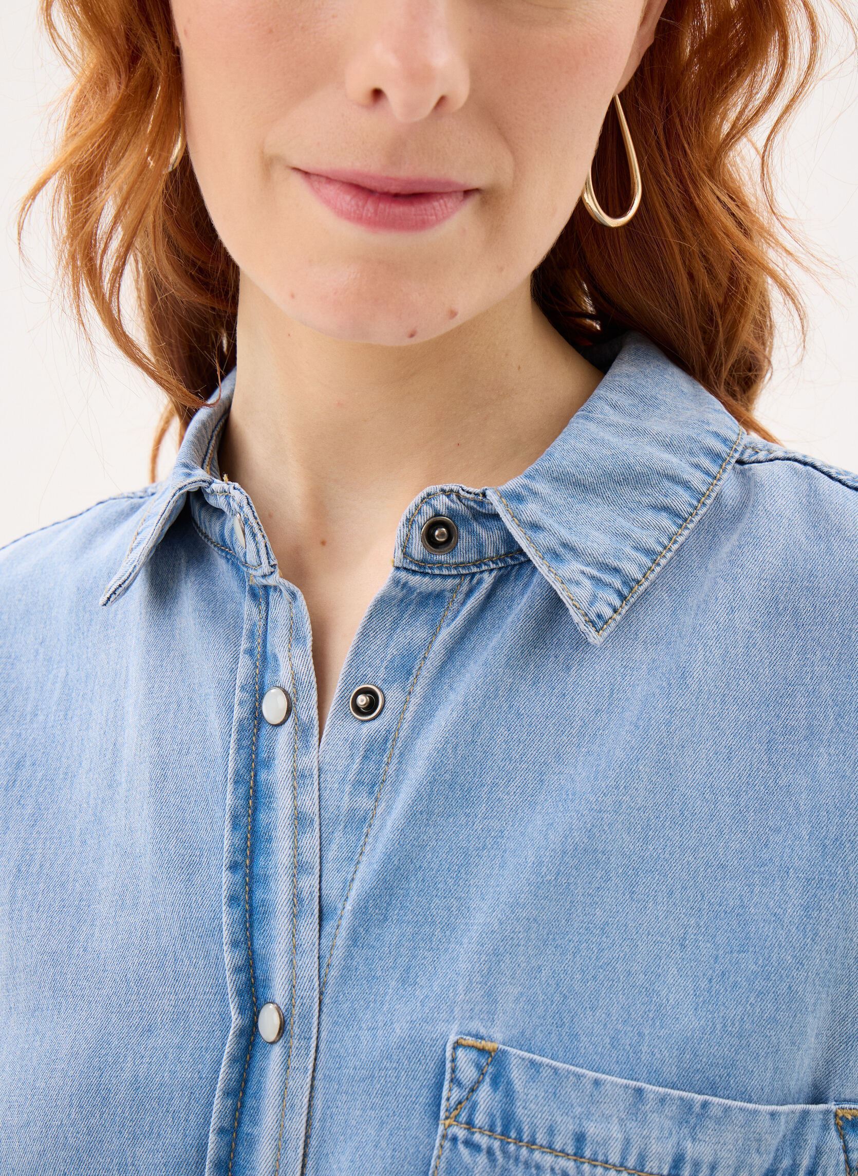 Chemises Ladies Woven Shirt ES196EE femme bleu Molly Bracken Chemises Ladies Woven Shirt ES196EE femme bleu DENIM BLUE
