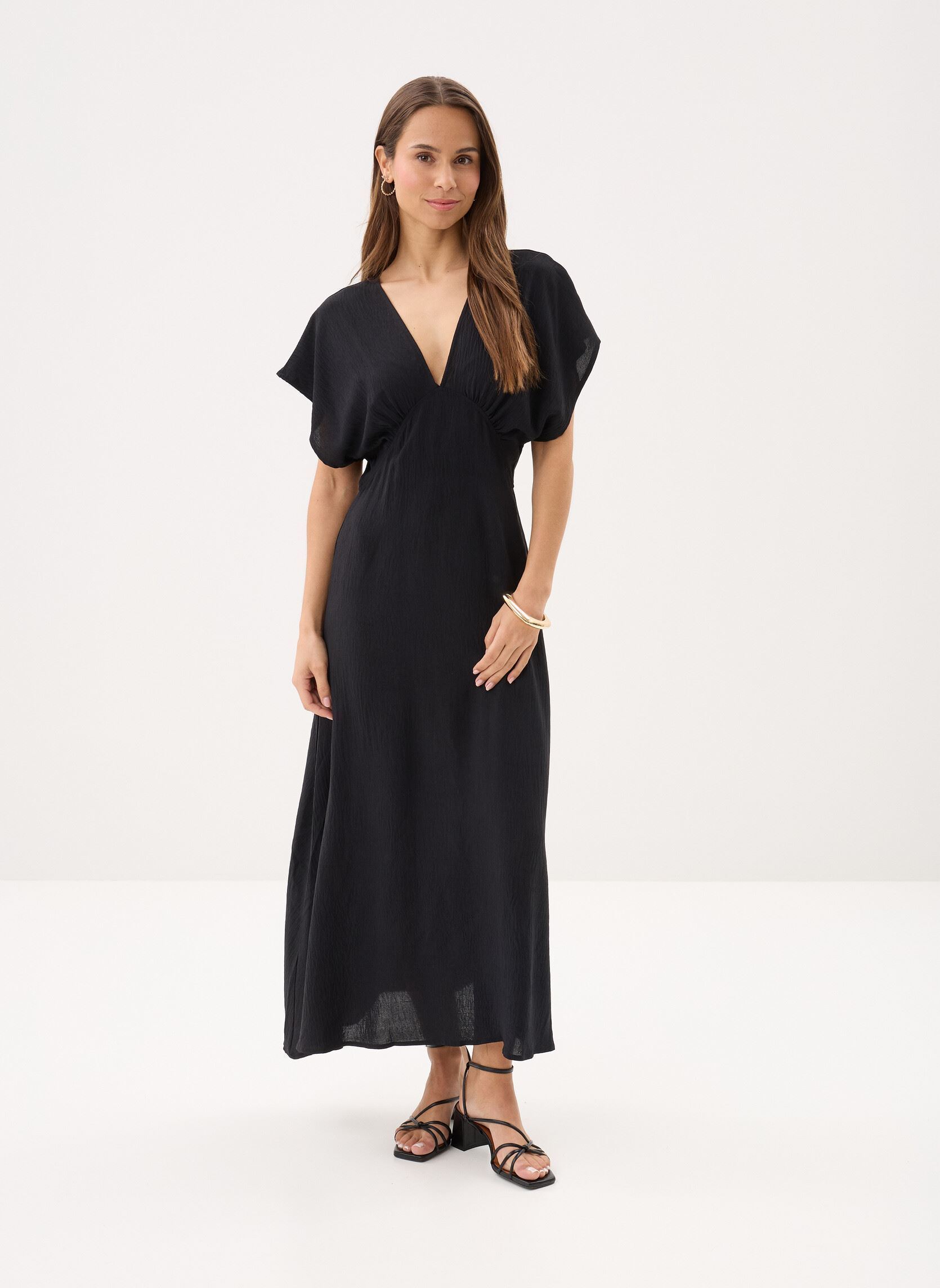 Lange jurken Ladies Woven Dress G867AEE dames zwart Molly Bracken Lange jurken Ladies Woven Dress G867AEE dames zwart BLACK