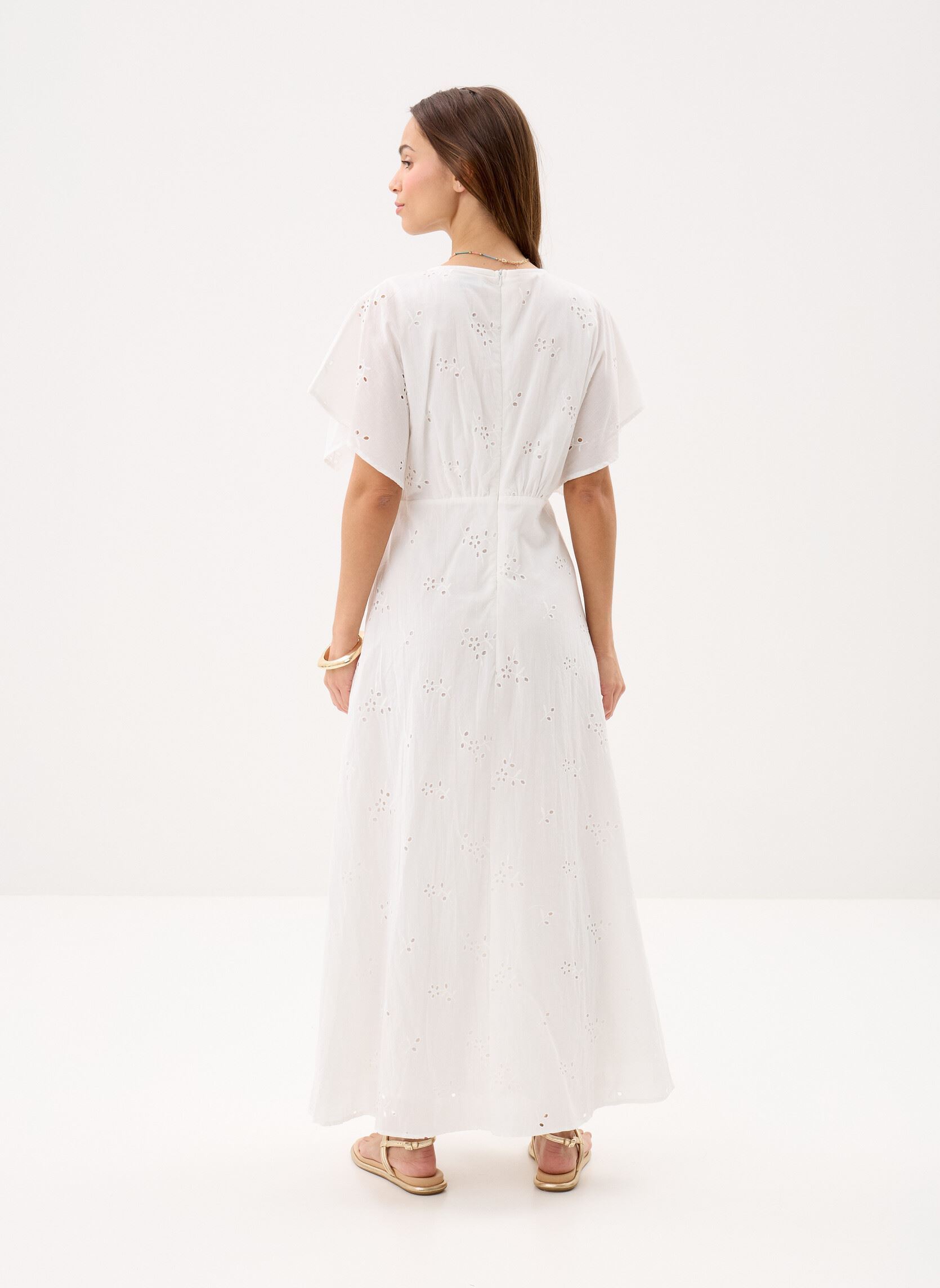 Lange jurken Ladies Woven Dress G867BEE dames wit Molly Bracken Lange jurken Ladies Woven Dress G867BEE dames wit WHITE