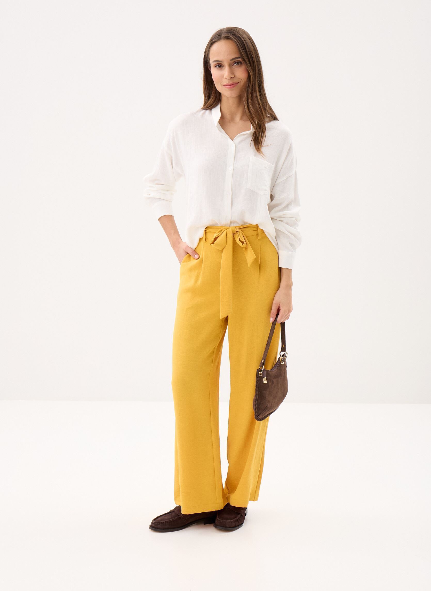 Weite Hosen Ladies Woven Pants G900EE damen gelb Molly Bracken Weite Hosen Ladies Woven Pants G900EE damen gelb MANGO YELLOW