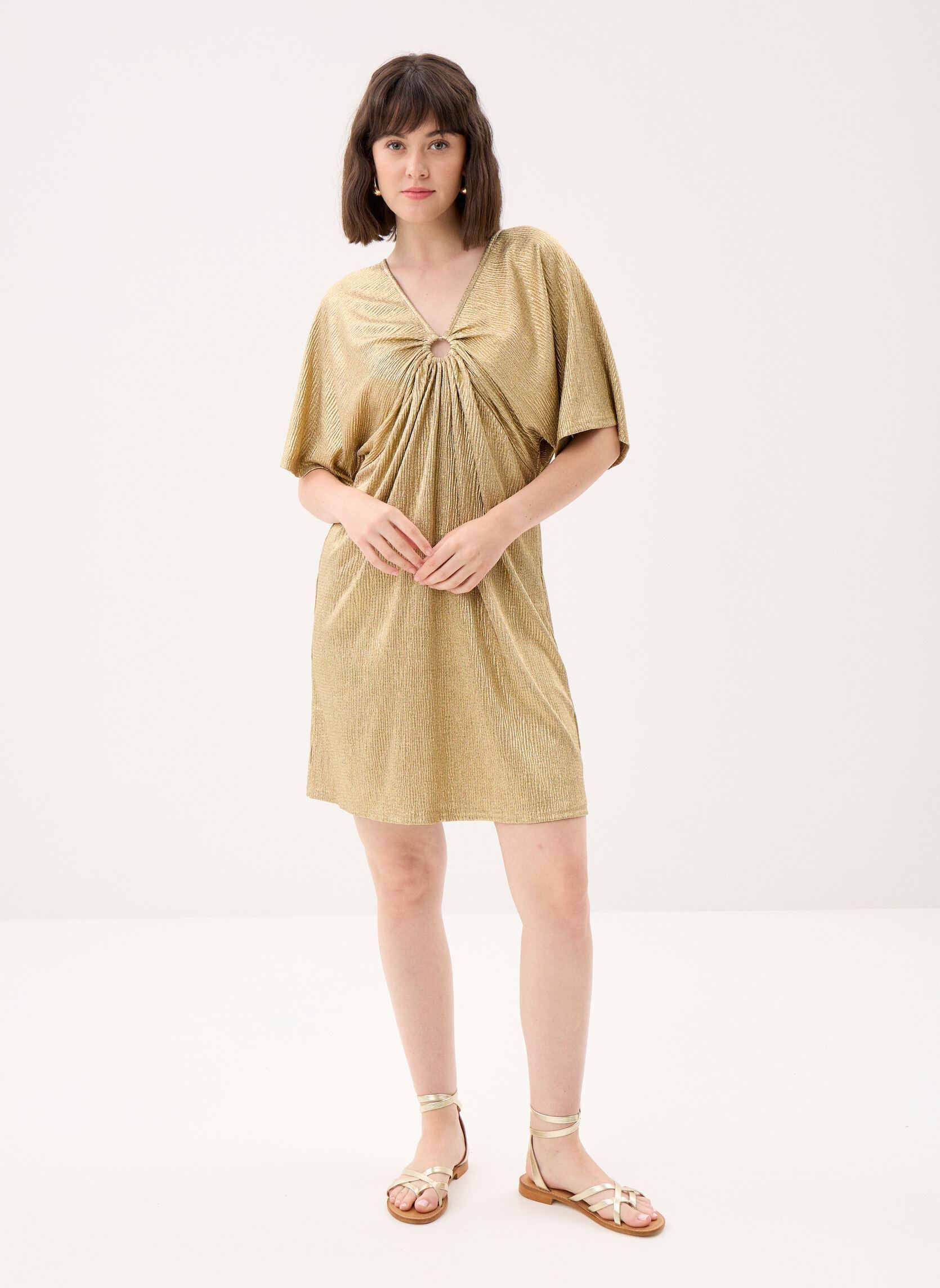 Robes Ladies Woven Dress GW17EE femme or et bronze Molly Bracken Robes Ladies Woven Dress GW17EE femme or et bronze GOLD