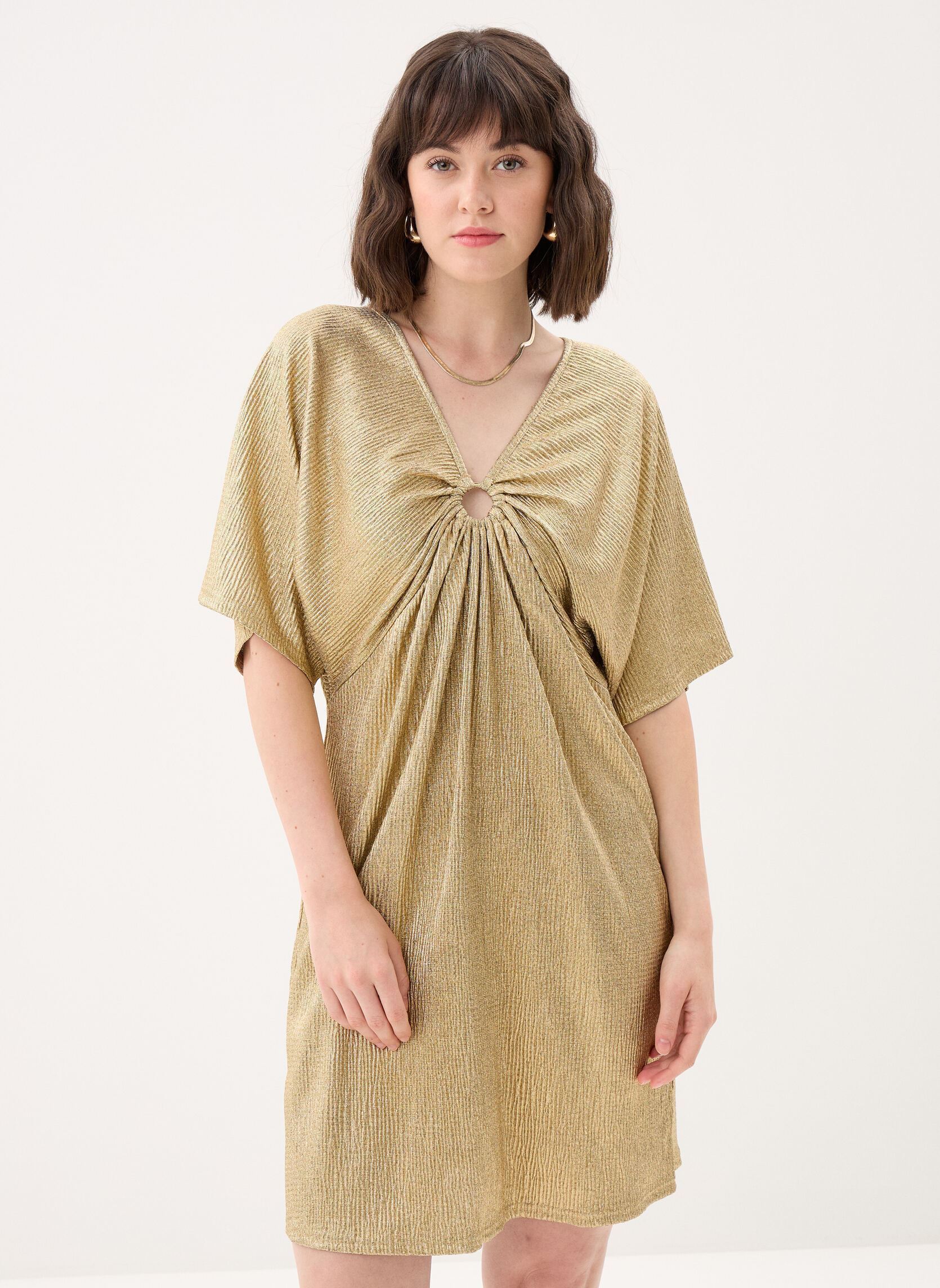 Robes Ladies Woven Dress GW17EE femme or et bronze Molly Bracken Robes Ladies Woven Dress GW17EE femme or et bronze GOLD