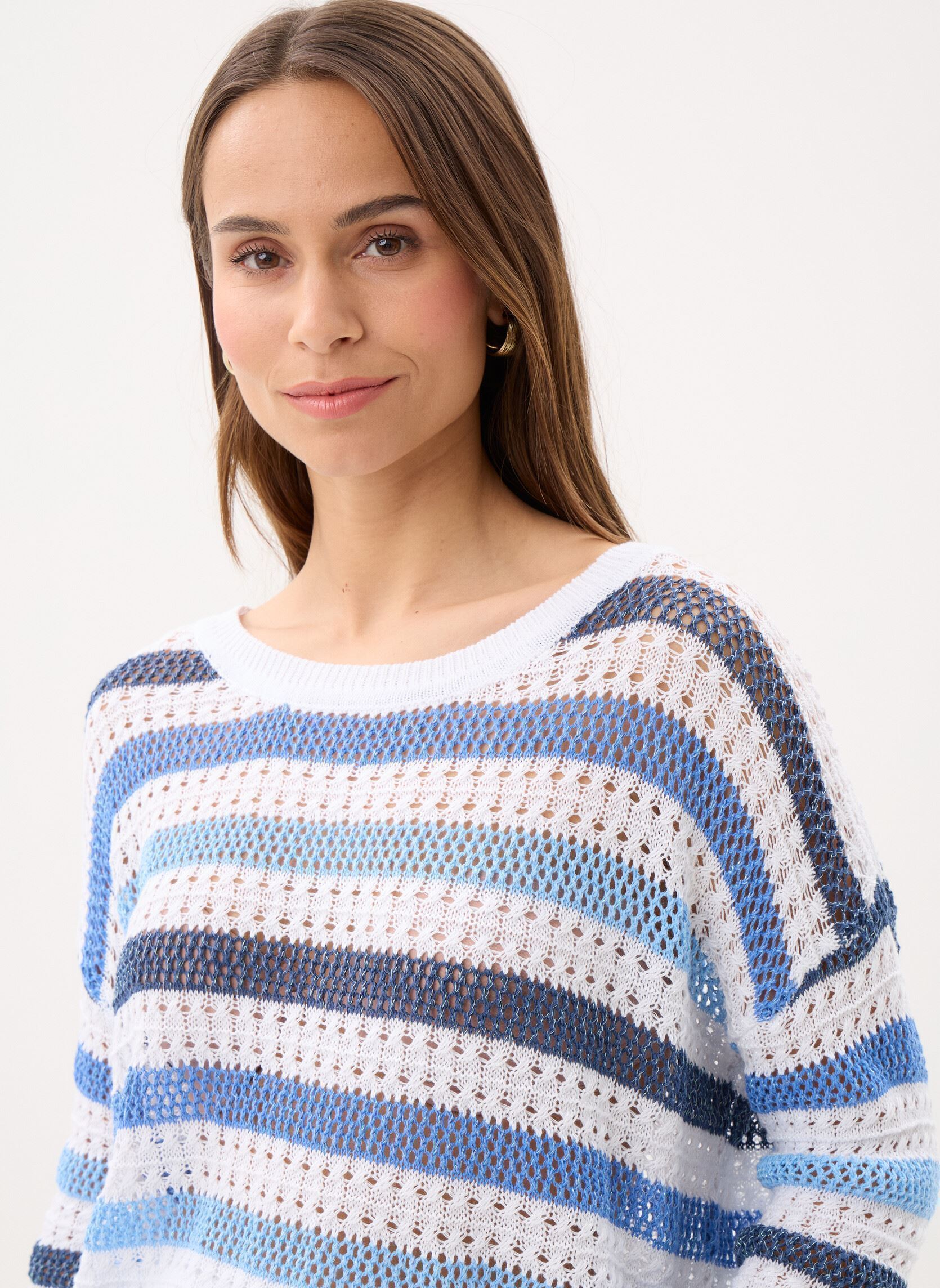 Truien Ladies Knitted Sweater LA1271EP dames blauw Molly Bracken Truien Ladies Knitted Sweater LA1271EP dames blauw BLUE