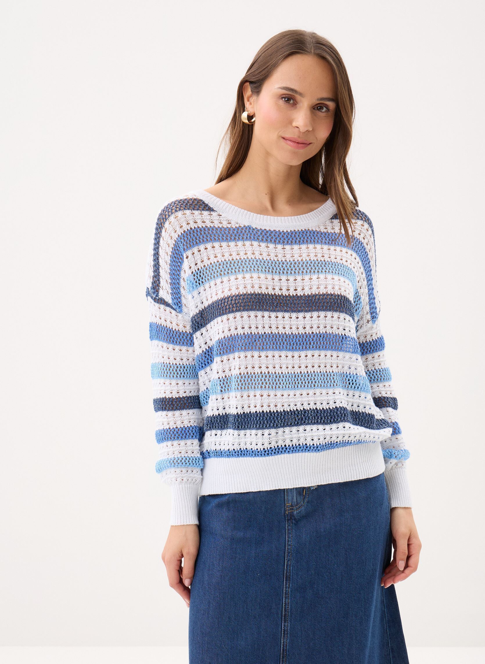 Truien Ladies Knitted Sweater LA1271EP dames blauw Molly Bracken Truien Ladies Knitted Sweater LA1271EP dames blauw BLUE