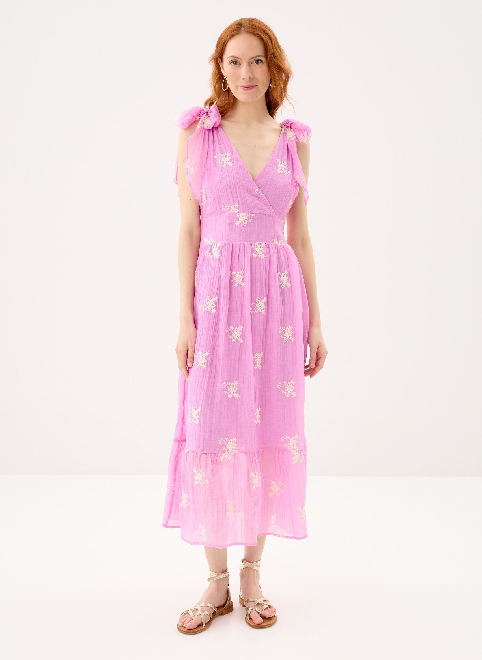 Lange Kleider Ladies Woven Dress LA1463EE damen rosa Molly Bracken Lange Kleider Ladies Woven Dress LA1463EE damen rosa PINK