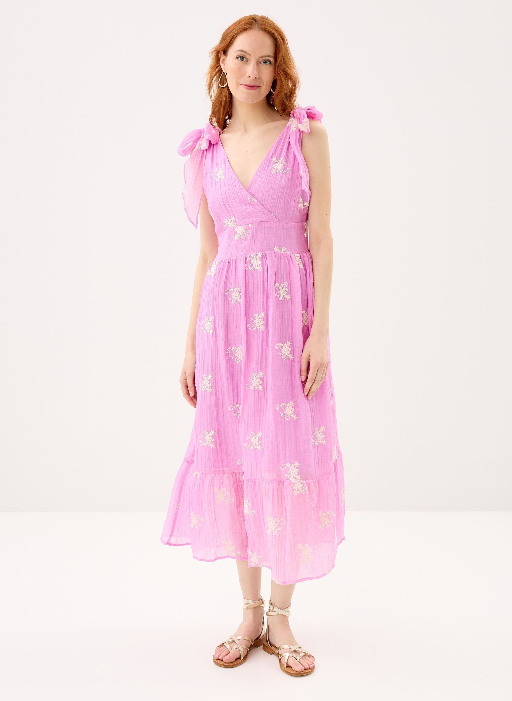 Lange Kleider Ladies Woven Dress LA1463EE damen rosa Molly Bracken Lange Kleider Ladies Woven Dress LA1463EE damen rosa PINK