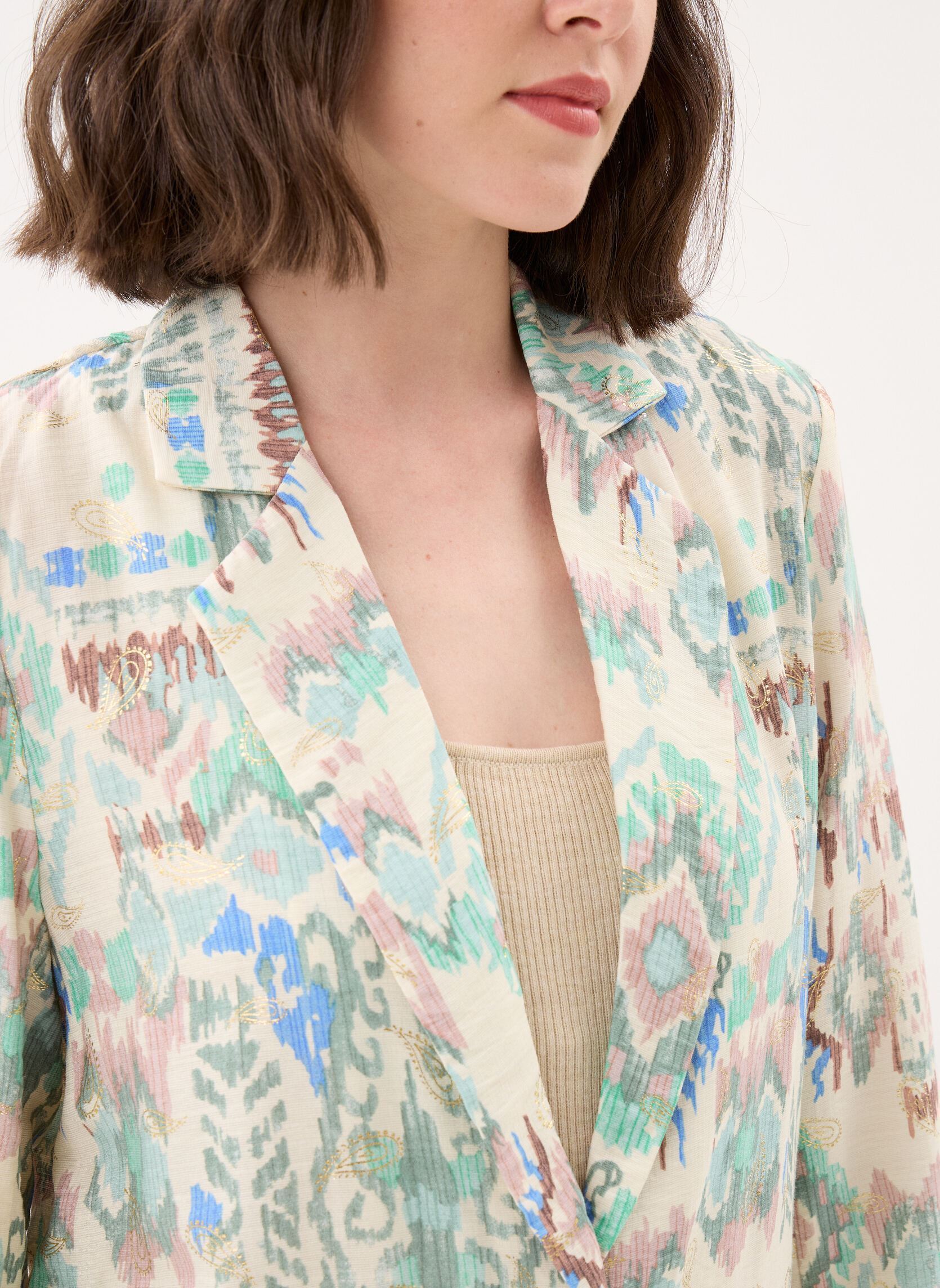 Vestes de costume Ladies Woven Blazer LA1879EP femme blanc Molly Bracken Vestes de costume Ladies Woven Blazer LA1879EP femme blanc OFFWHITE VALENTINE