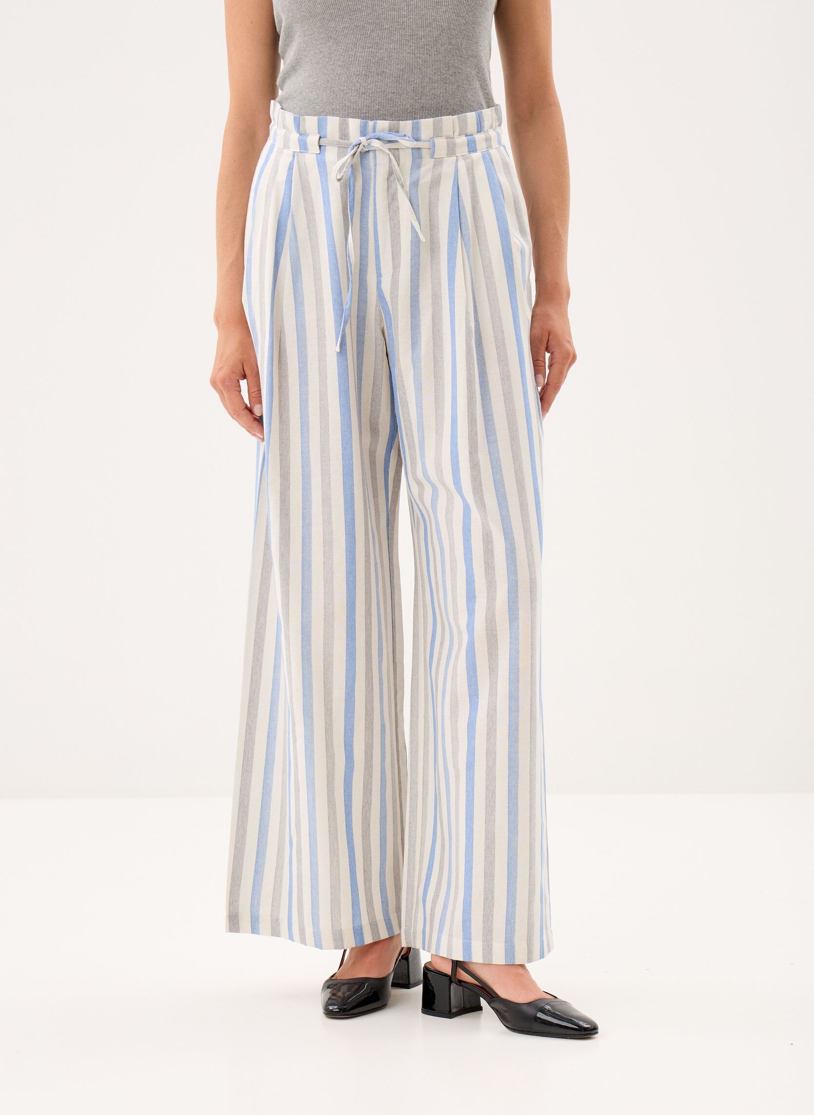 Weite Hosen Ladies Woven Pants LA1887EP damen blau Molly Bracken Weite Hosen Ladies Woven Pants LA1887EP damen blau BLUE