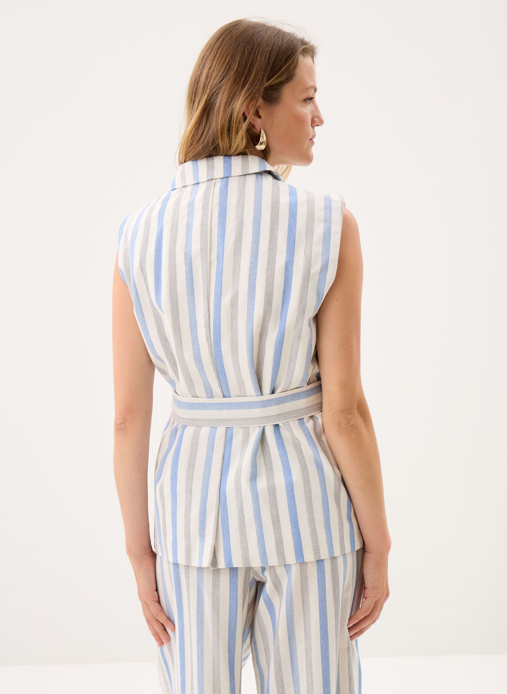 Westen Ladies Woven Sleeveless Jacket LA1888EP damen blau Molly Bracken Westen Ladies Woven Sleeveless Jacket LA1888EP damen blau BLUE