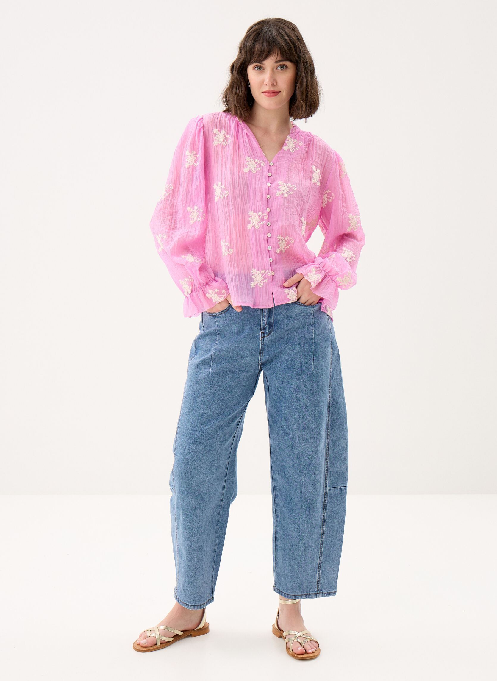 Chemises Ladies Woven Shirt LA1901EE femme rose Molly Bracken Chemises Ladies Woven Shirt LA1901EE femme rose PINK