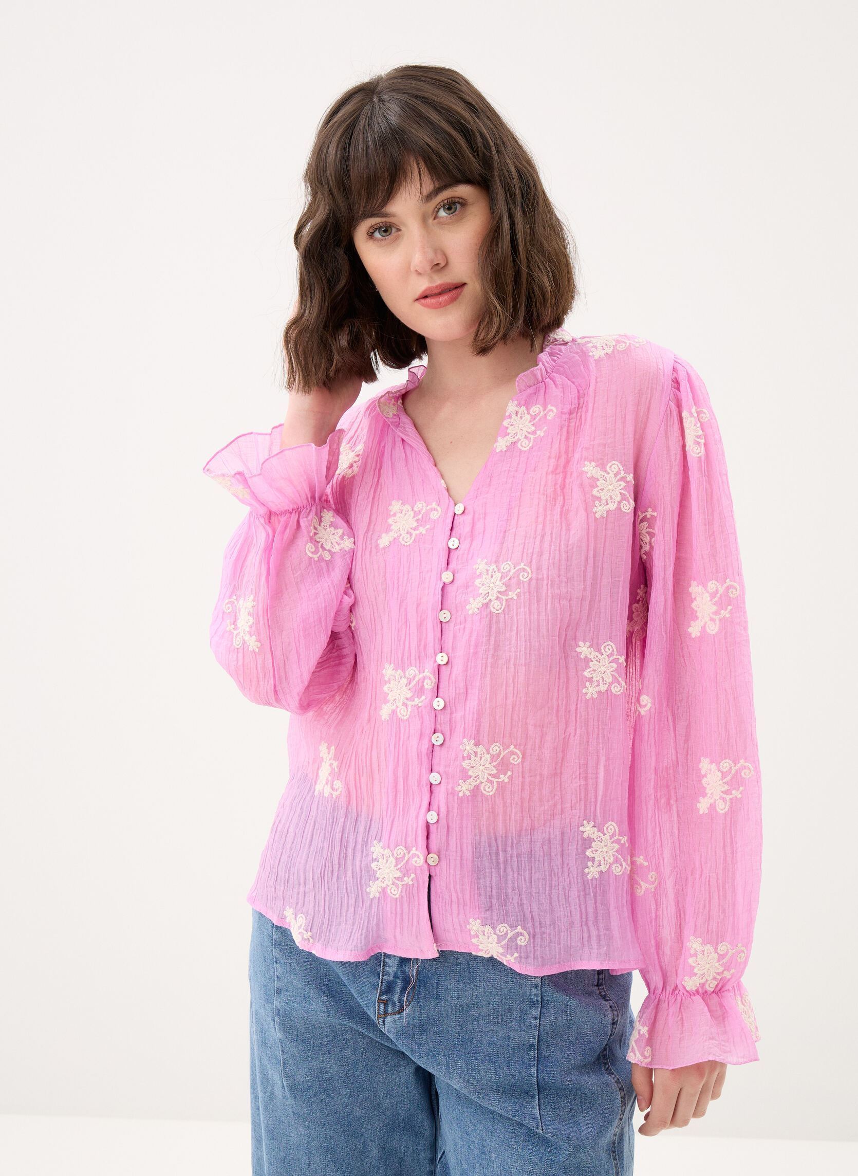 Chemises Ladies Woven Shirt LA1901EE femme rose Molly Bracken Chemises Ladies Woven Shirt LA1901EE femme rose PINK