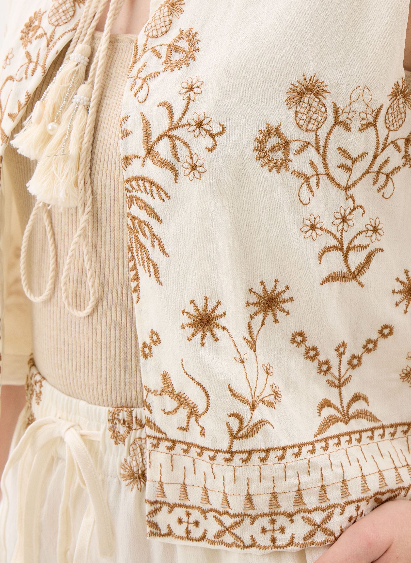 Westen Ladies Woven Sleeveless Jacket LA1907EE damen weiß Molly Bracken Westen Ladies Woven Sleeveless Jacket LA1907EE damen weiß OFFWHITE/BEIGE