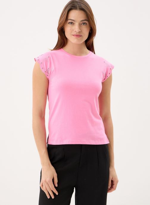 Molly Bracken Kurzarm-T-Shirts Ladies Knitted Tee LA1929EE damen rosa