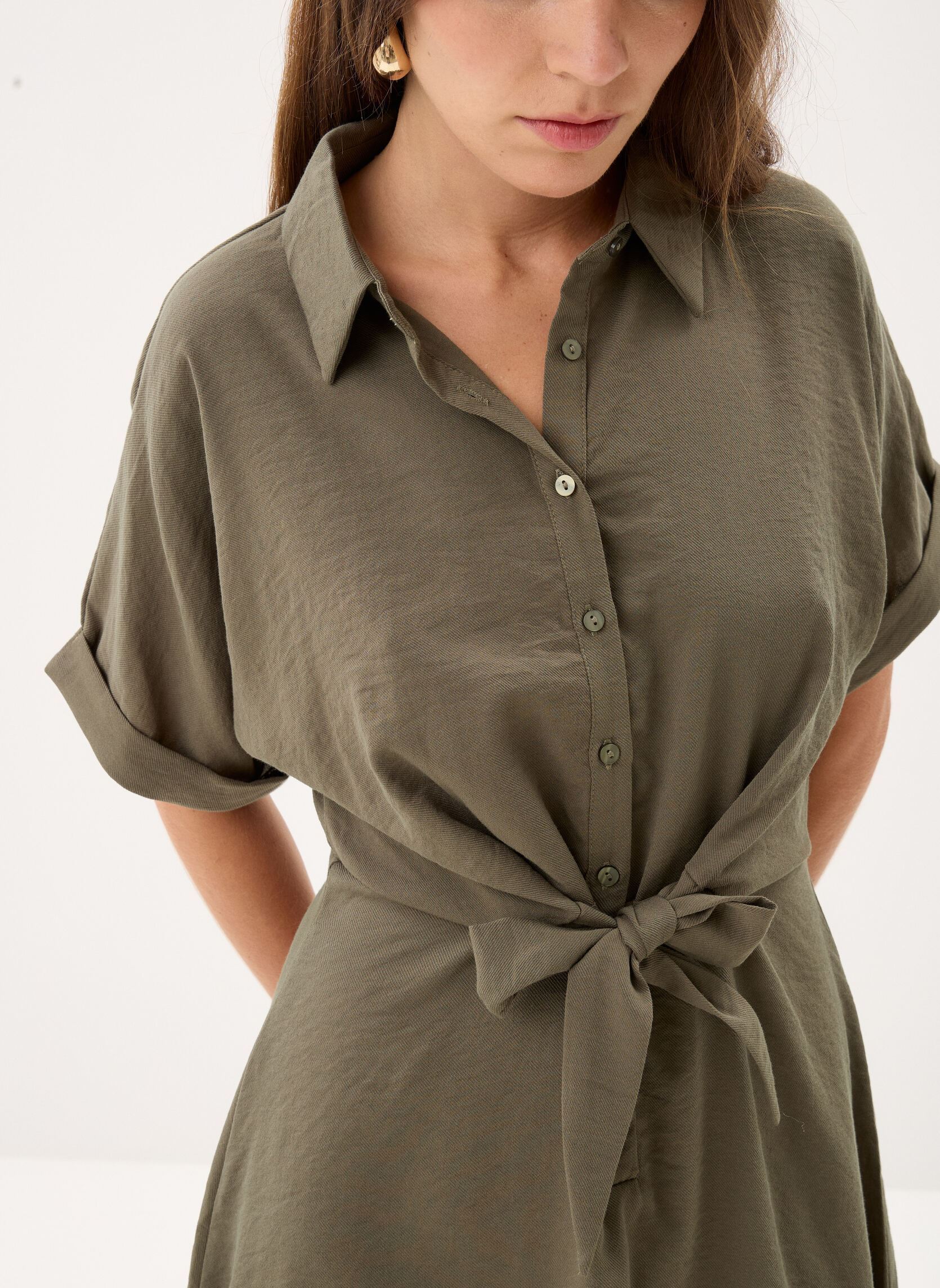Robes Ladies Woven Dress LA1935EP femme vert Molly Bracken Robes Ladies Woven Dress LA1935EP femme vert KHAKI