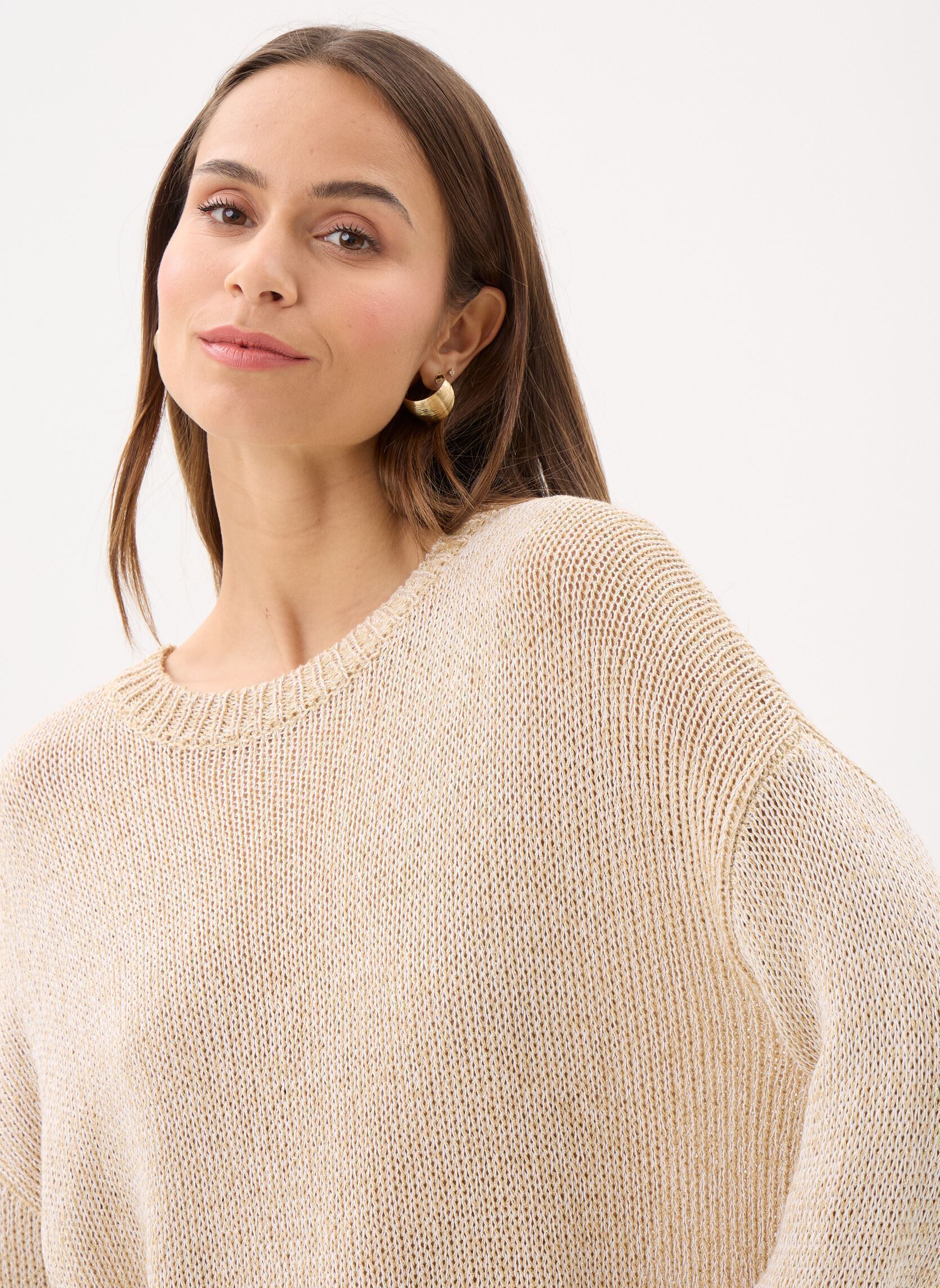 Pullover Ladies Knitted Sweater LA1950EP damen gold und bronze Molly Bracken Pullover Ladies Knitted Sweater LA1950EP damen gold und bronze GOLD