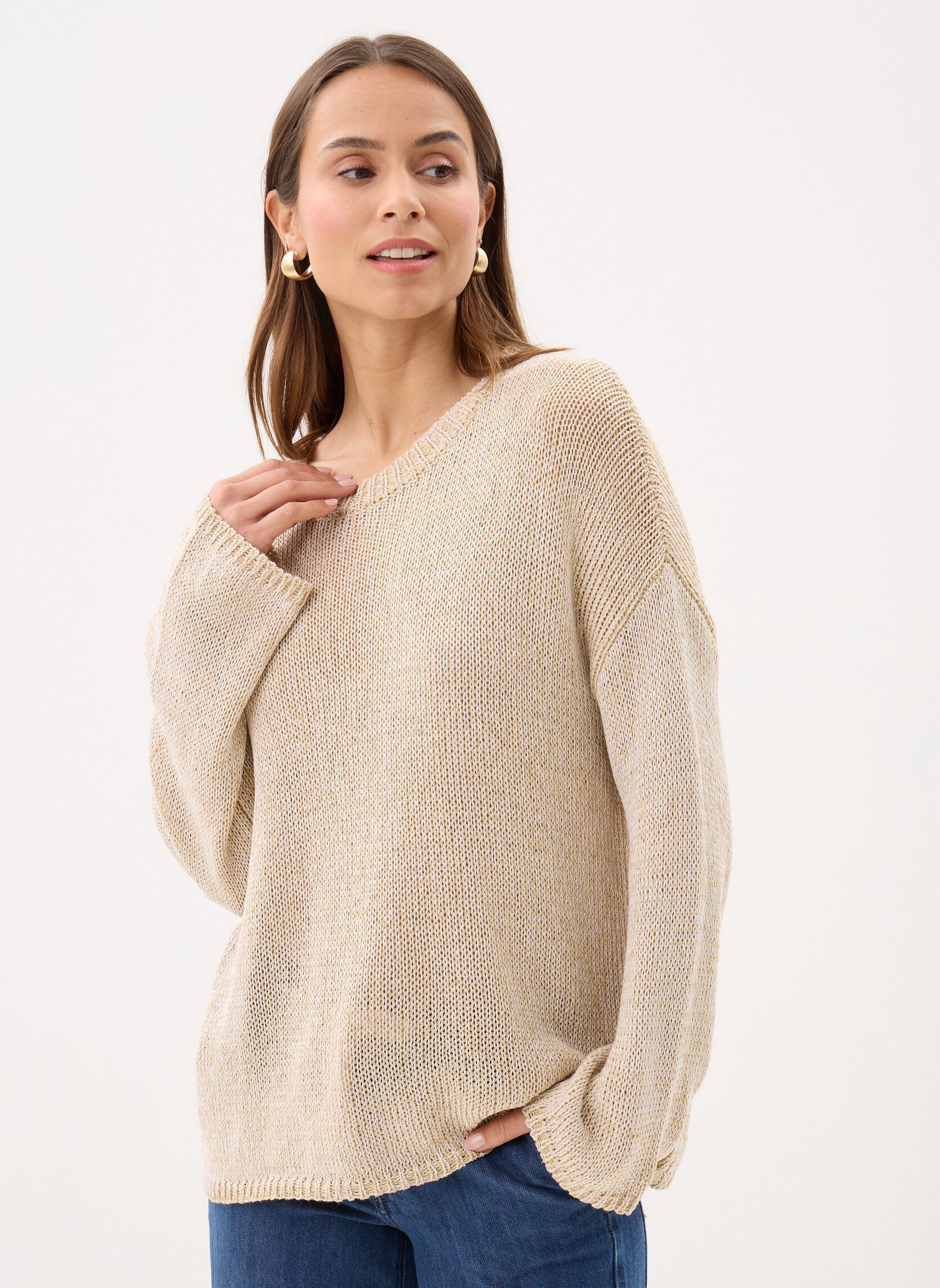 Pullover Ladies Knitted Sweater LA1950EP damen gold und bronze Molly Bracken Pullover Ladies Knitted Sweater LA1950EP damen gold und bronze GOLD