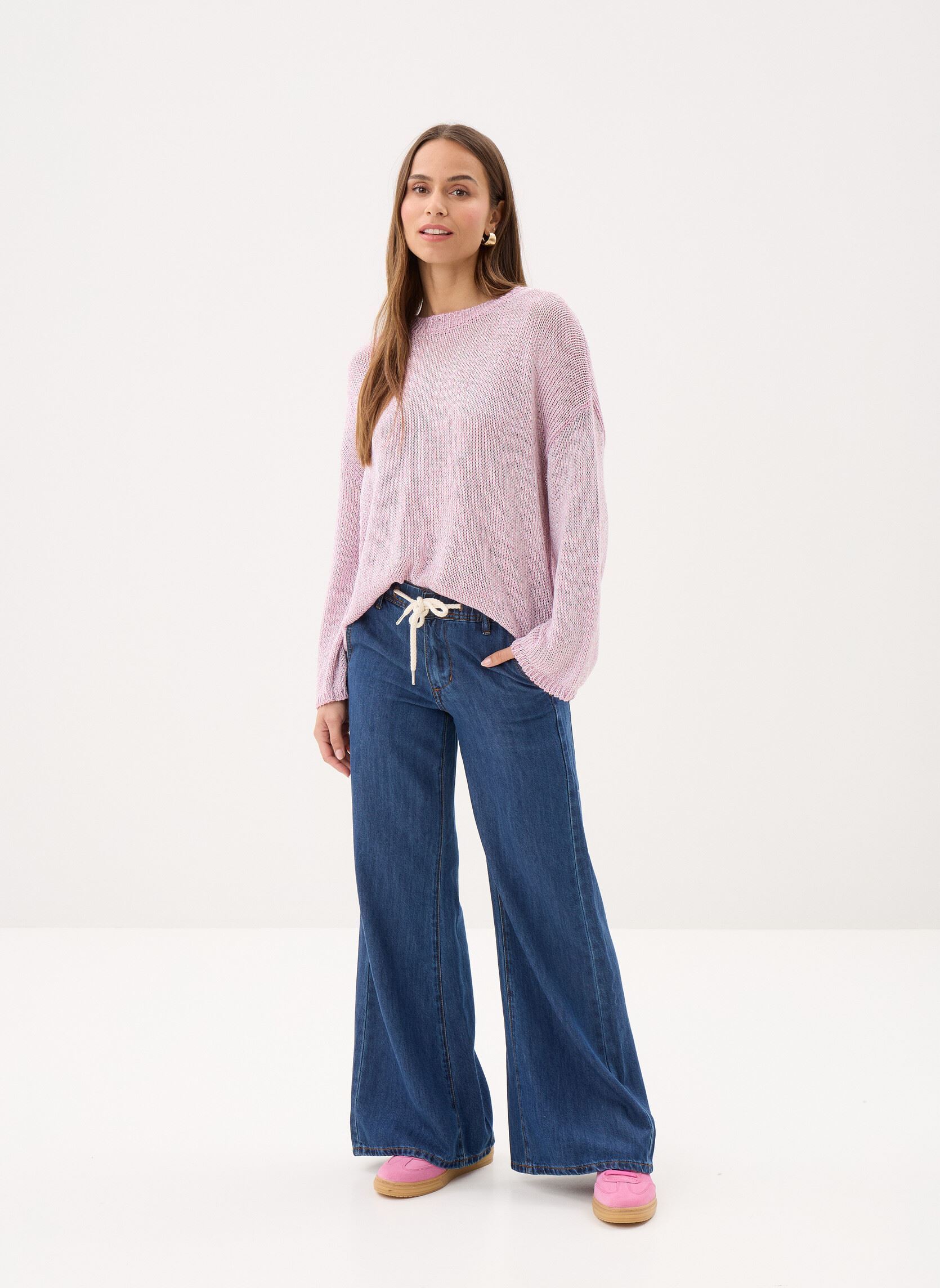 Truien Ladies Knitted Sweater LA1950EP dames roze Molly Bracken Truien Ladies Knitted Sweater LA1950EP dames roze PINK
