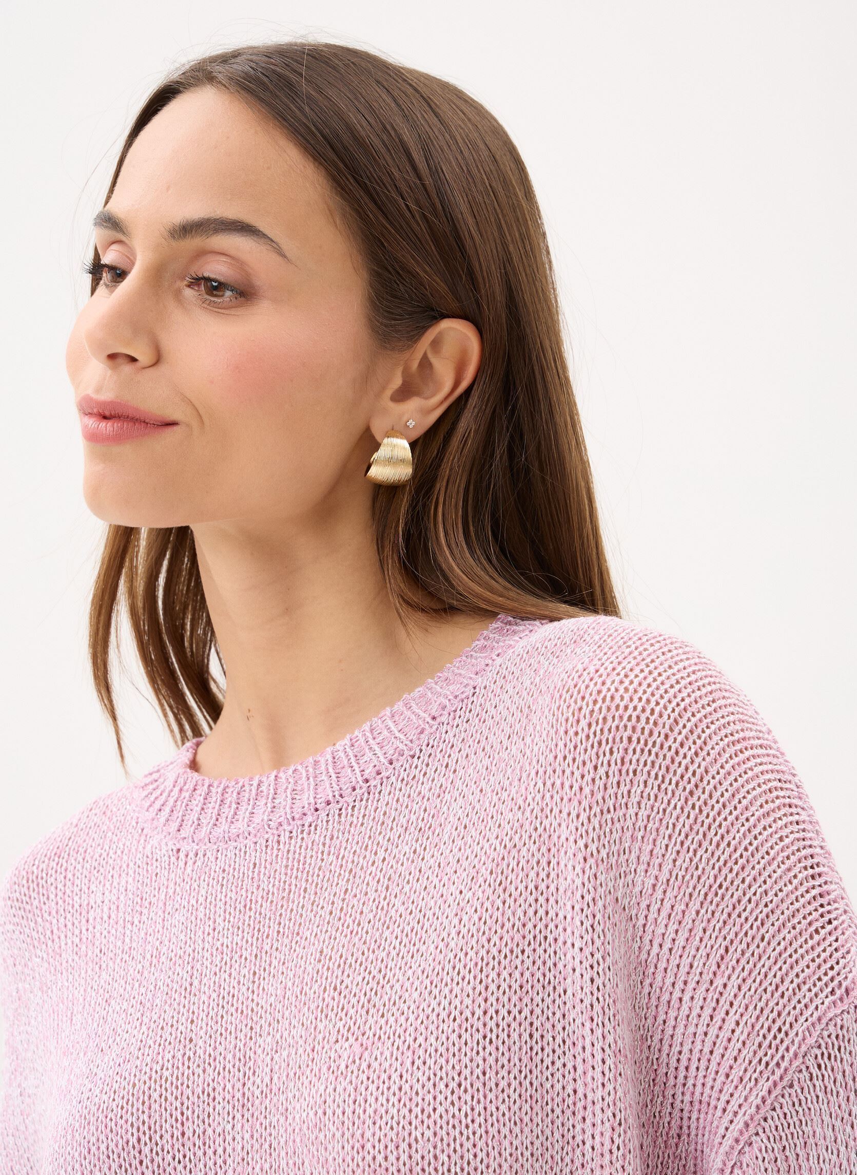 Truien Ladies Knitted Sweater LA1950EP dames roze Molly Bracken Truien Ladies Knitted Sweater LA1950EP dames roze PINK