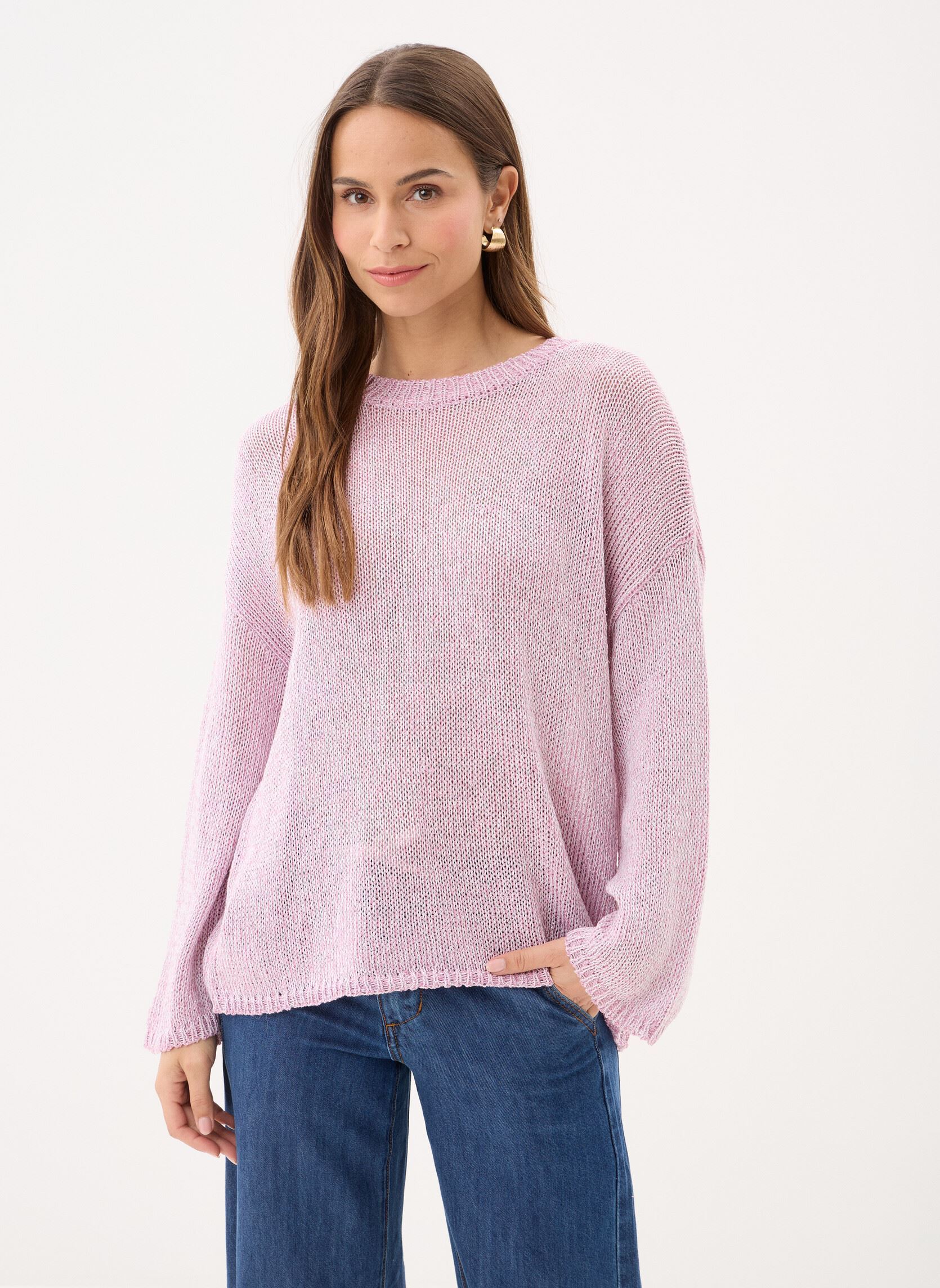 Truien Ladies Knitted Sweater LA1950EP dames roze Molly Bracken Truien Ladies Knitted Sweater LA1950EP dames roze PINK