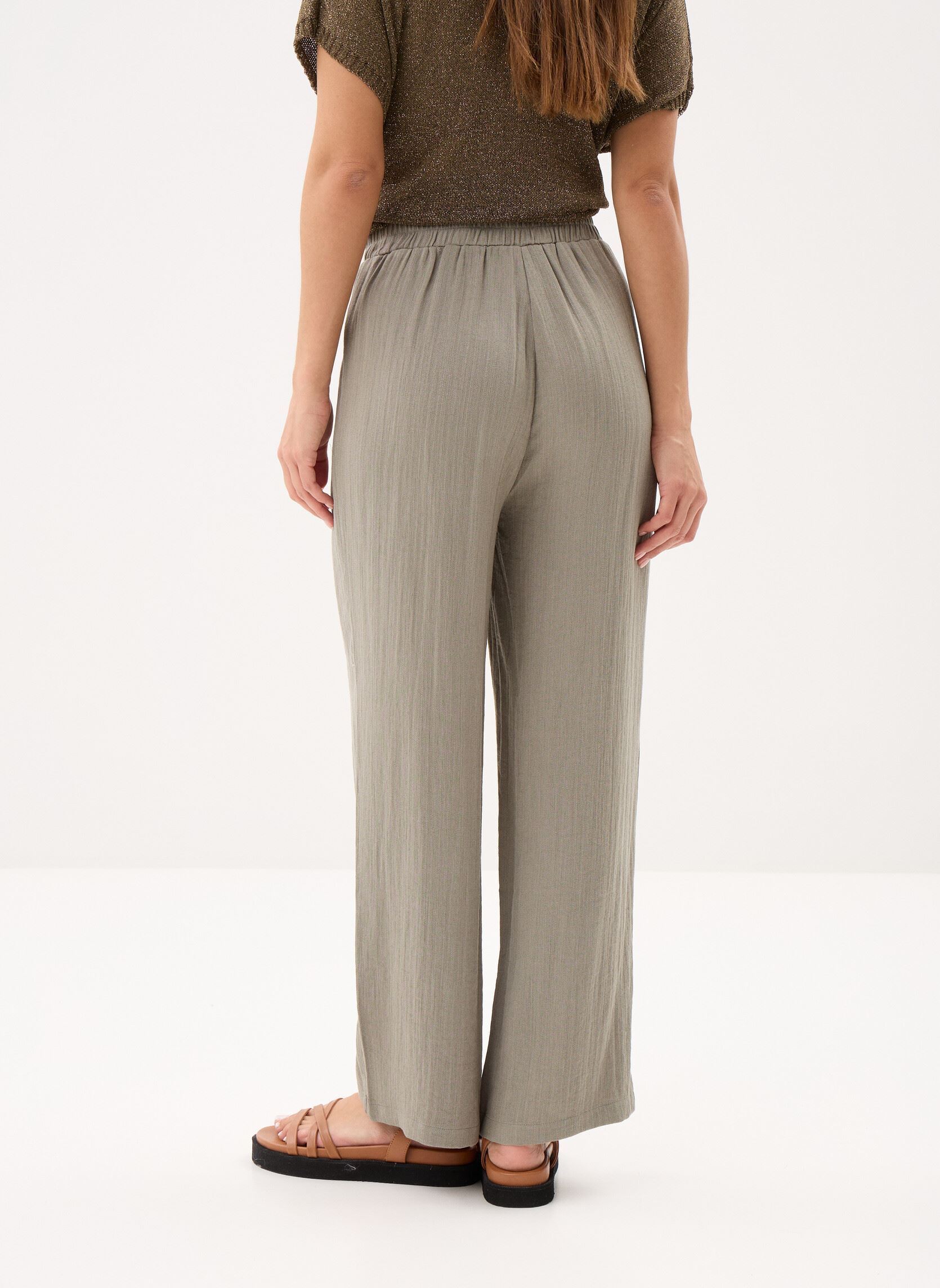 Wijde broeken Ladies Woven Pants LA1955EP dames groen Molly Bracken Wijde broeken Ladies Woven Pants LA1955EP dames groen LIGHT KHAKI