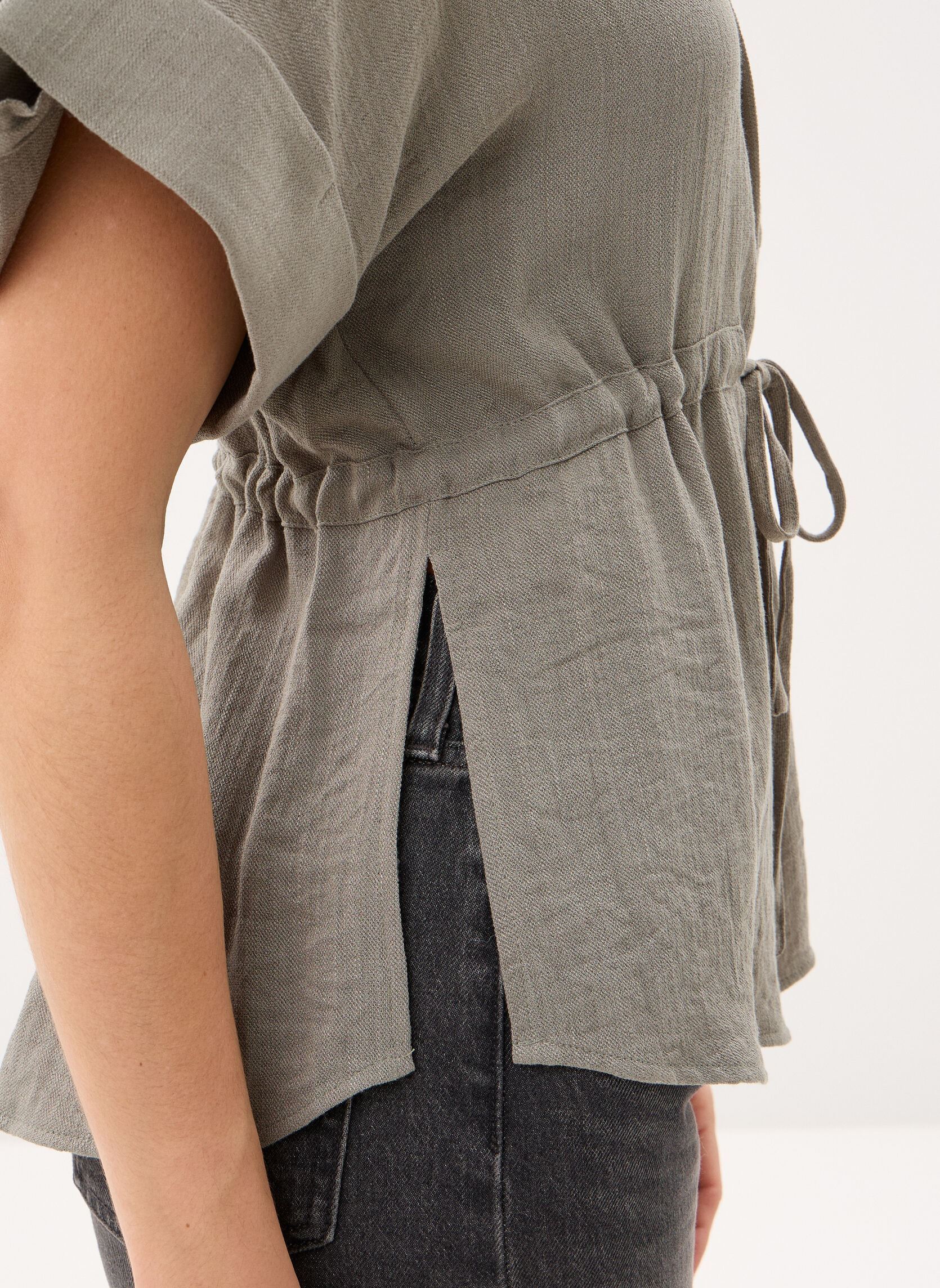Kurzarm-Hemden Ladies Woven Shirt LA1957EP damen grün Molly Bracken Kurzarm-Hemden Ladies Woven Shirt LA1957EP damen grün LIGHT KHAKI
