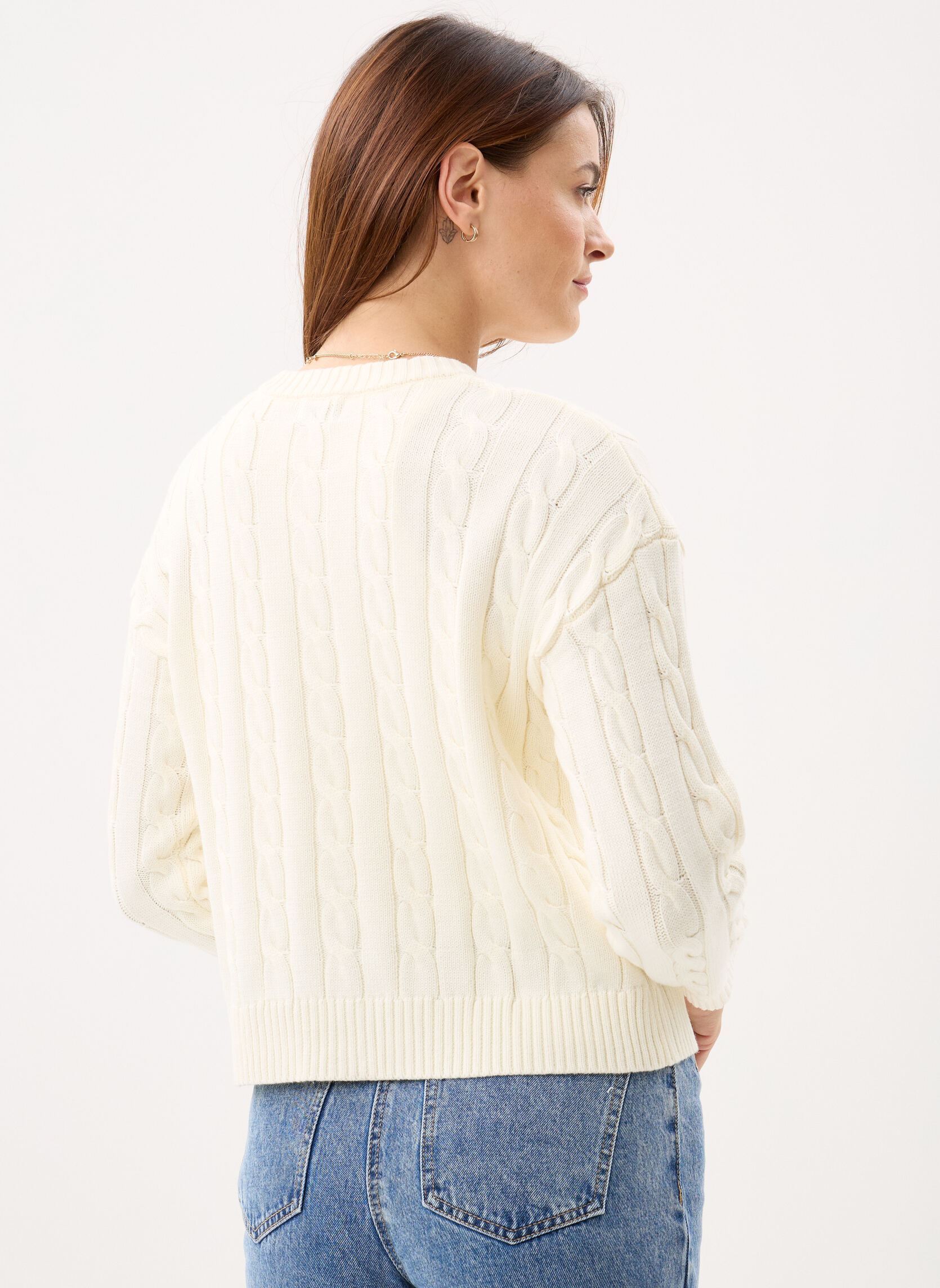 Gilets Ladies Knitted Cardigan LAS139EP femme blanc Molly Bracken Gilets Ladies Knitted Cardigan LAS139EP femme blanc OFFWHITE