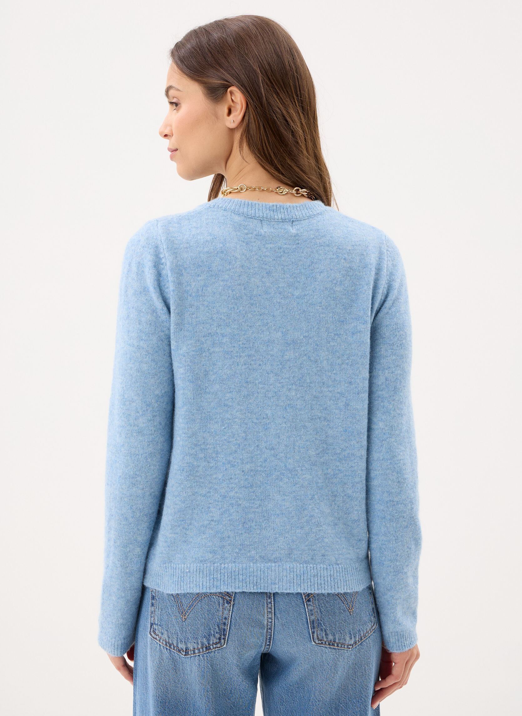 Vesten Ladies Knitted Cardigan LAS142EP dames blauw Molly Bracken Vesten Ladies Knitted Cardigan LAS142EP dames blauw BLUE