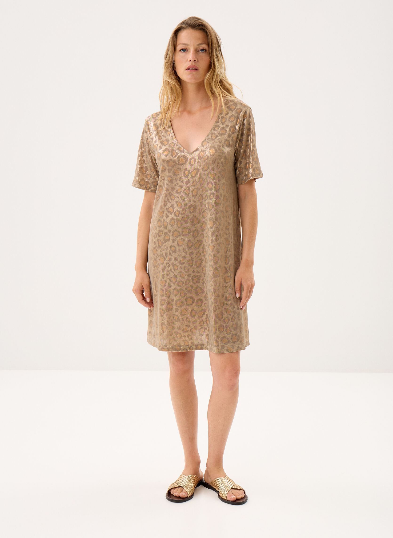 Kleider Ladies Knitted Dress MW118EE damen gold und bronze Molly Bracken Kleider Ladies Knitted Dress MW118EE damen gold und bronze GOLD