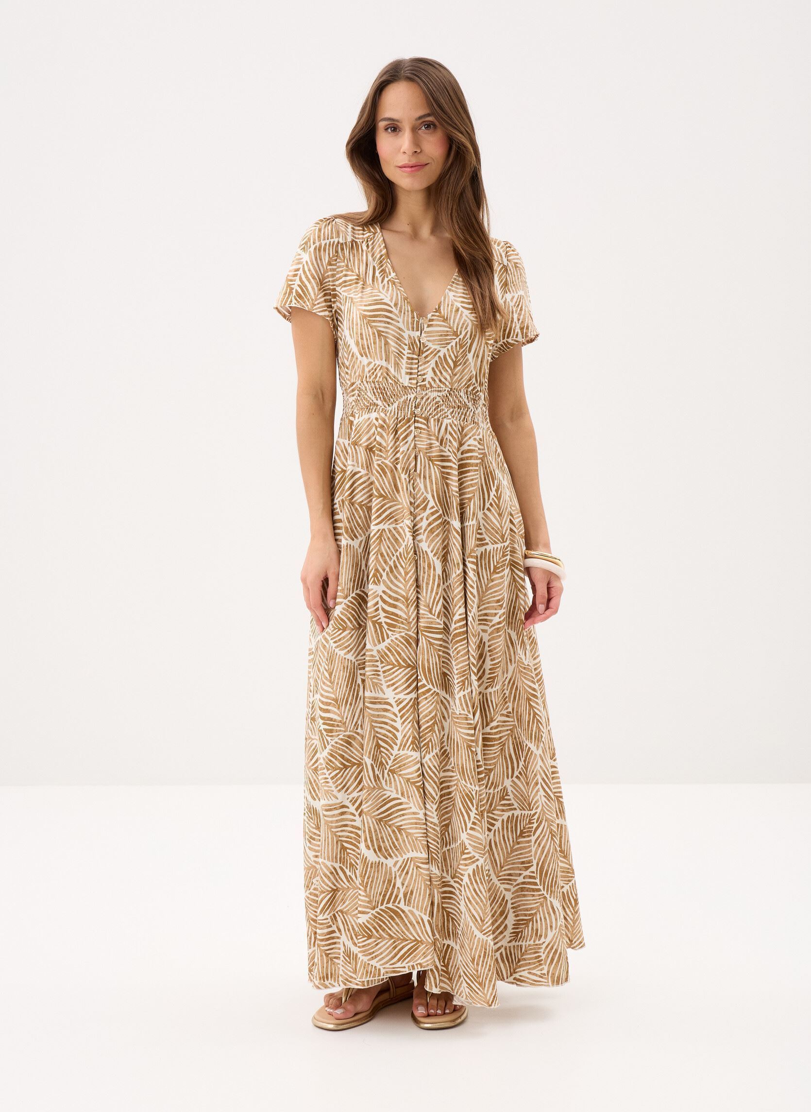 Robes longues Ladies Woven Dress N297EE femme marron Molly Bracken Robes longues Ladies Woven Dress N297EE femme marron CAMEL MATHILDE