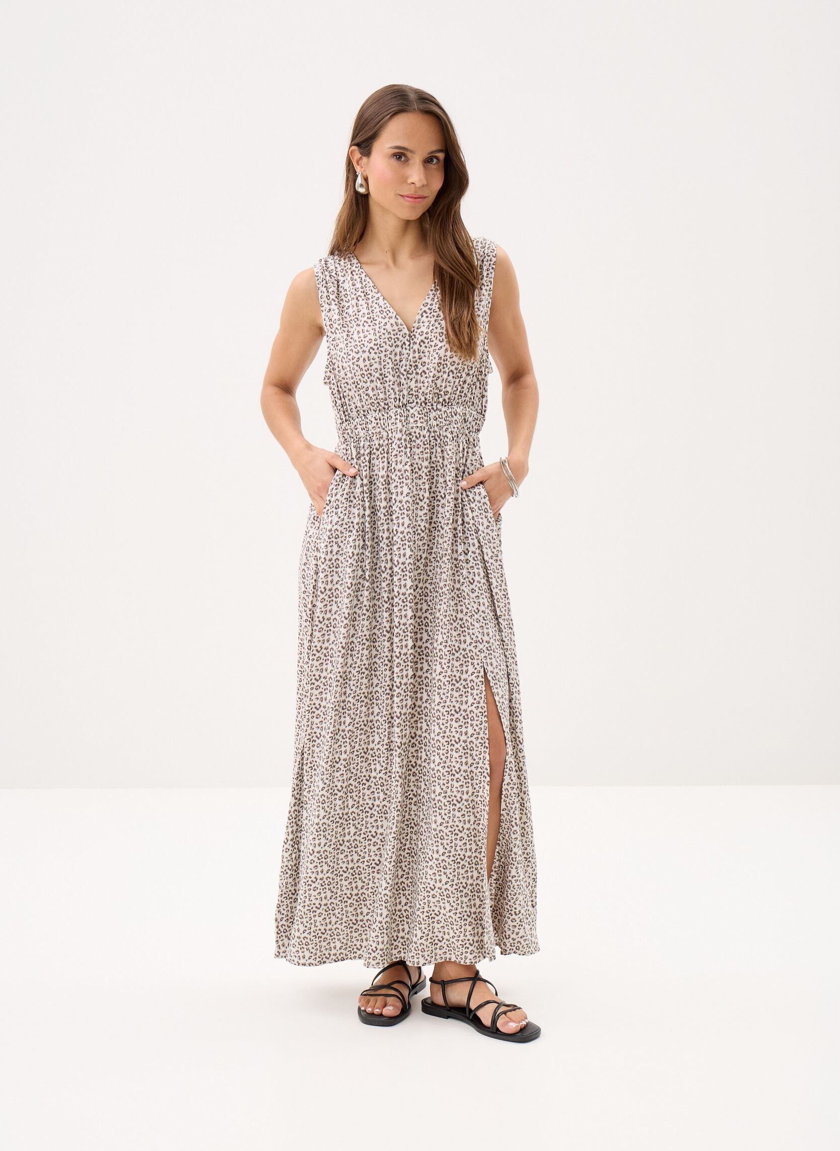Lange Kleider Ladies Woven Dress N301EE damen weiß Molly Bracken Lange Kleider Ladies Woven Dress N301EE damen weiß OFFWHITE MAUDE