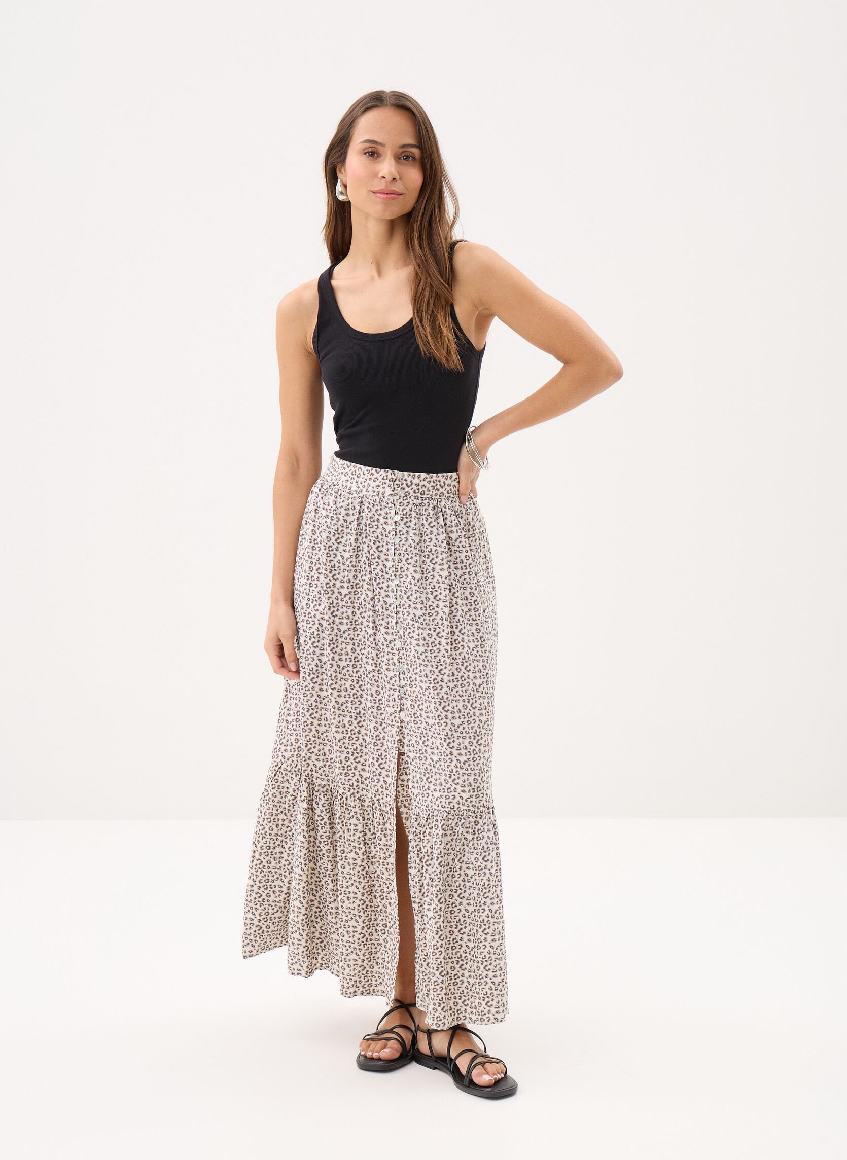 Midi-Röcke Ladies Woven Skirt N99EE damen weiß Molly Bracken Midi-Röcke Ladies Woven Skirt N99EE damen weiß OFFWHITE MAUDE