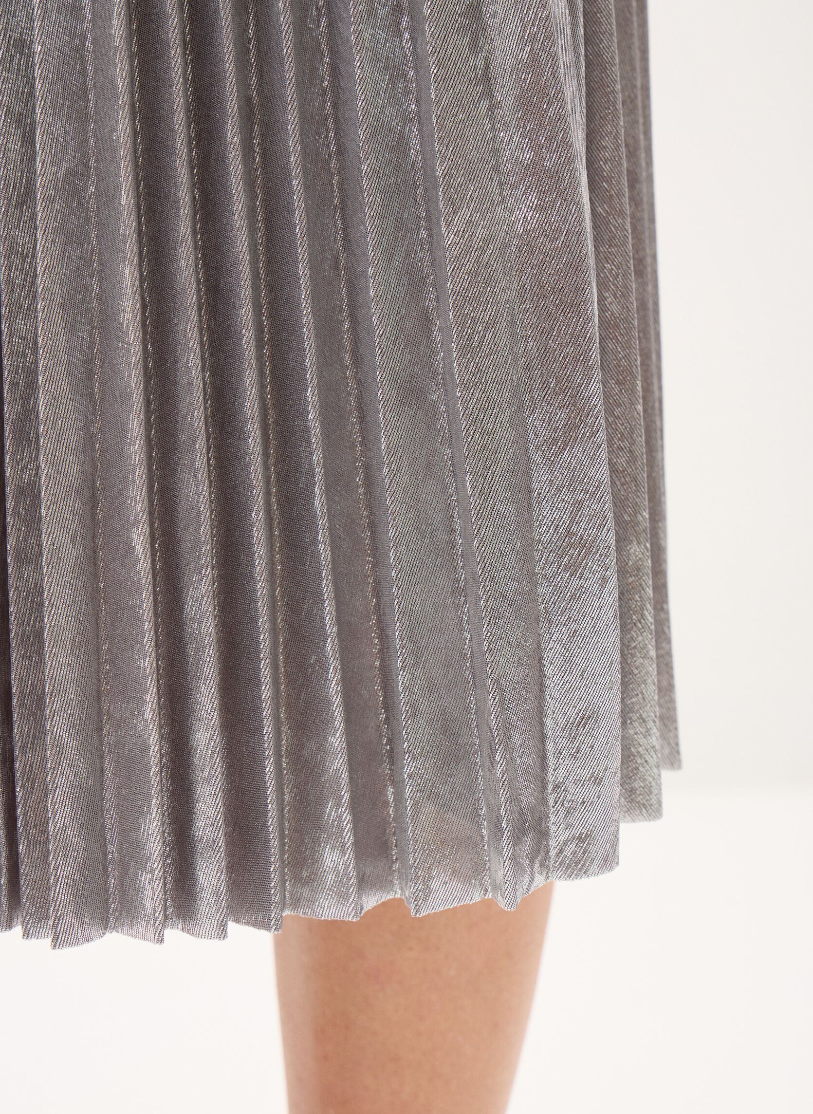 Midi-Röcke Ladies Knitted Skirt P1676EE damen silber Molly Bracken Midi-Röcke Ladies Knitted Skirt P1676EE damen silber SILVER
