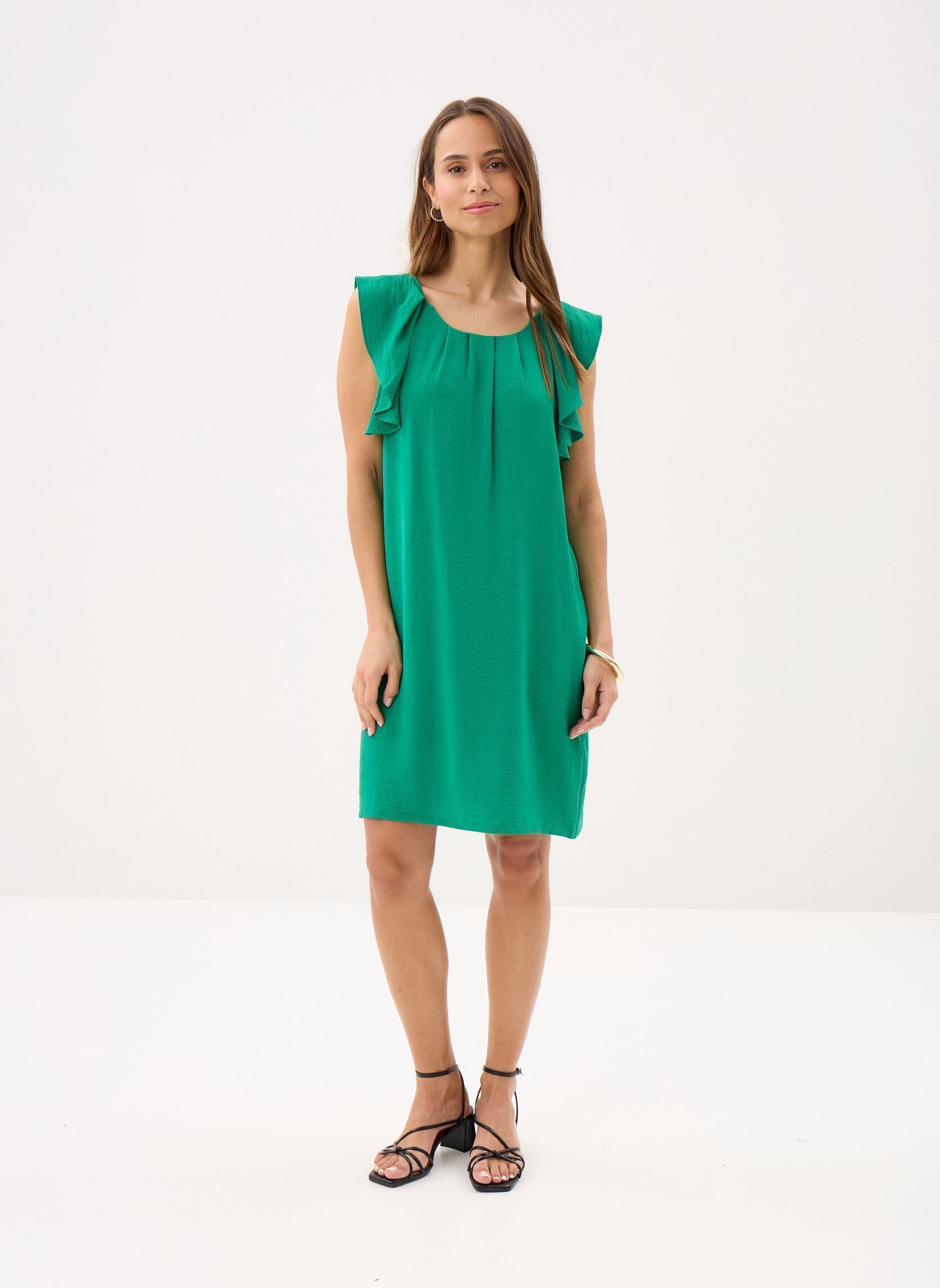 Jurken Ladies Woven Dress P959EE dames groen Molly Bracken Jurken Ladies Woven Dress P959EE dames groen GREEN