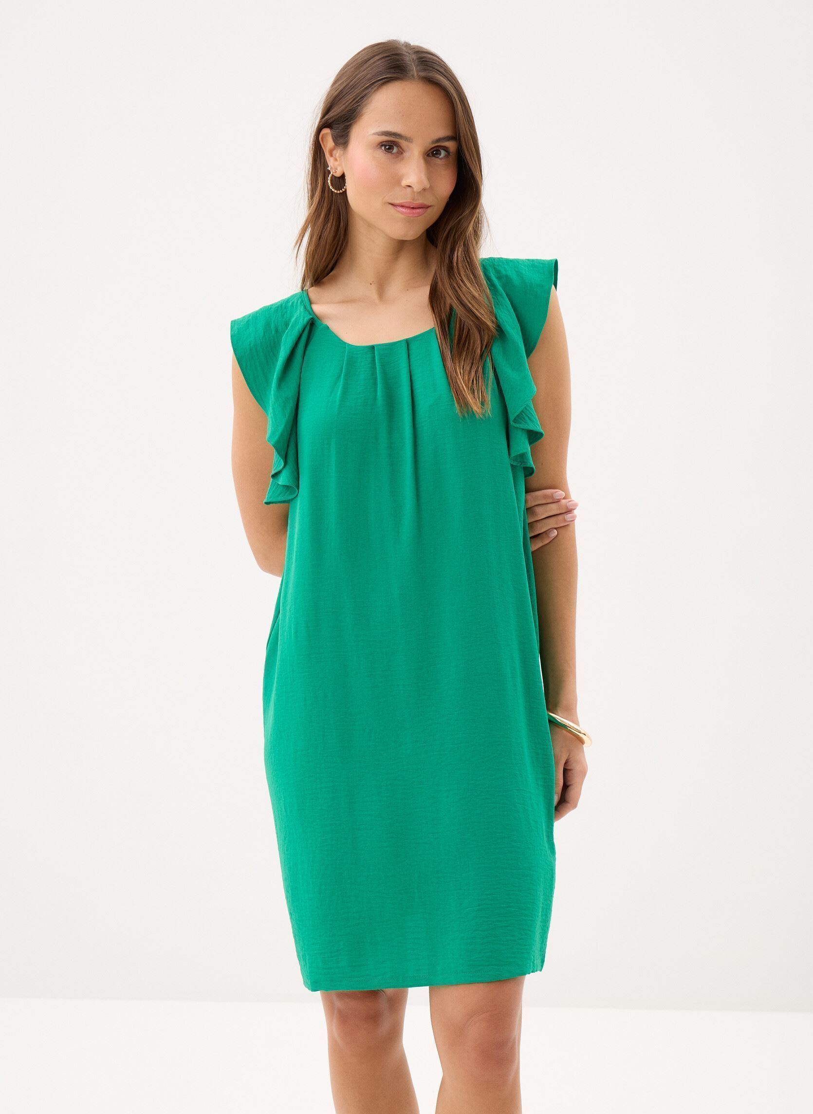Jurken Ladies Woven Dress P959EE dames groen Molly Bracken Jurken Ladies Woven Dress P959EE dames groen GREEN