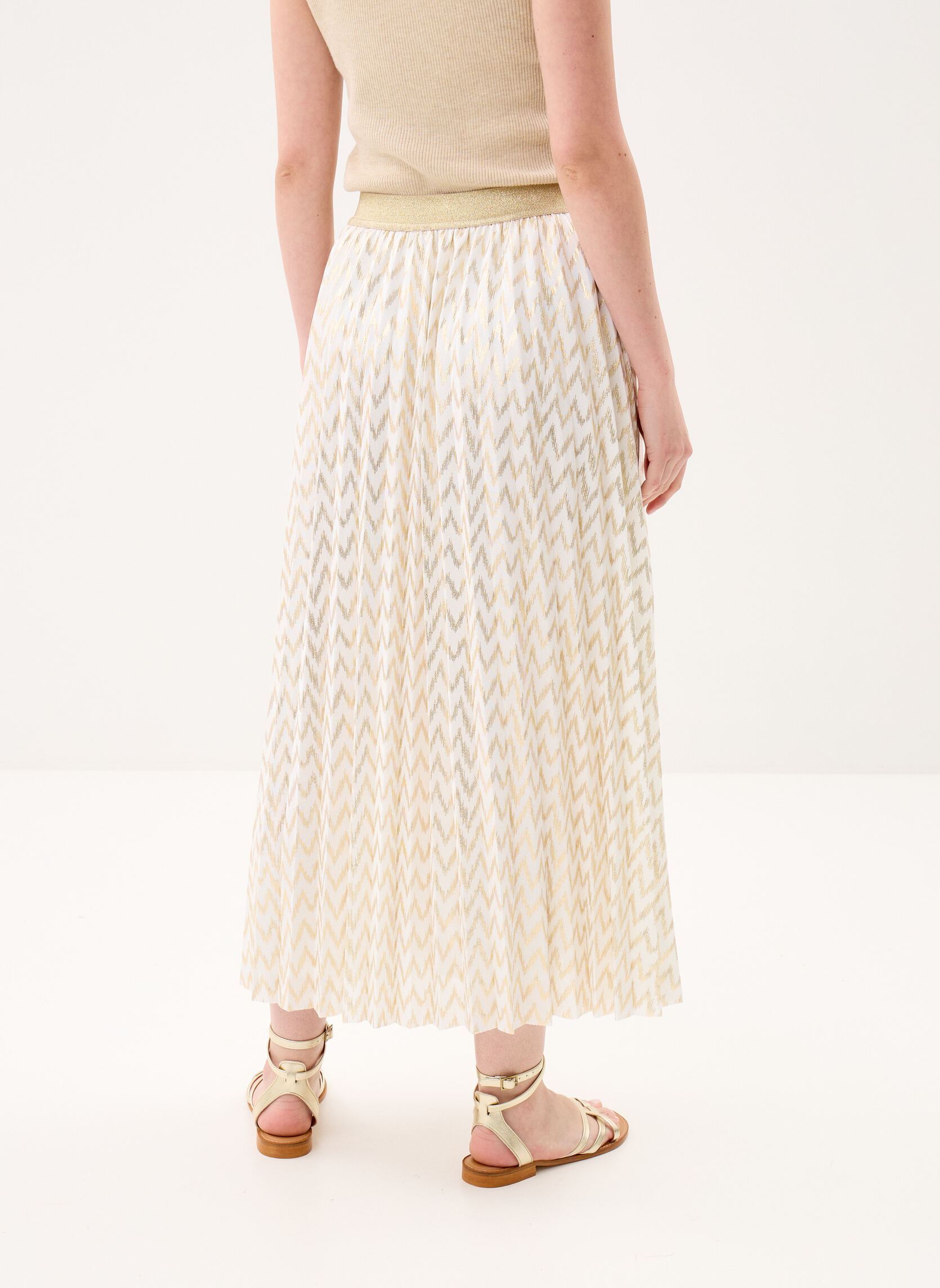 Midi-Röcke Ladies Knitted Skirt PW119EE damen weiß Molly Bracken Midi-Röcke Ladies Knitted Skirt PW119EE damen weiß WHITE