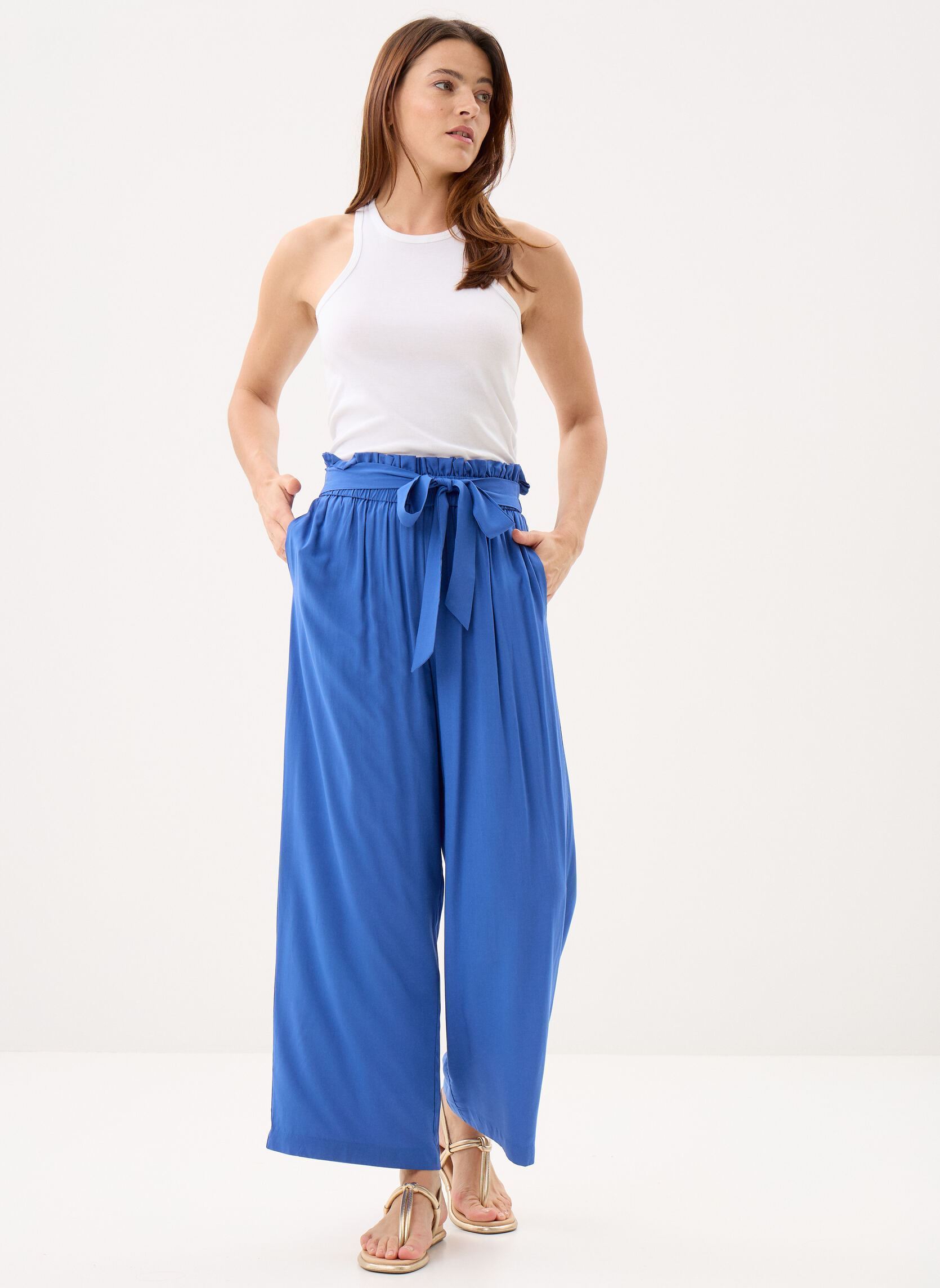 Pantalons larges Ladies Woven Pants R1723EP femme bleu Molly Bracken Pantalons larges Ladies Woven Pants R1723EP femme bleu COBALT BLUE
