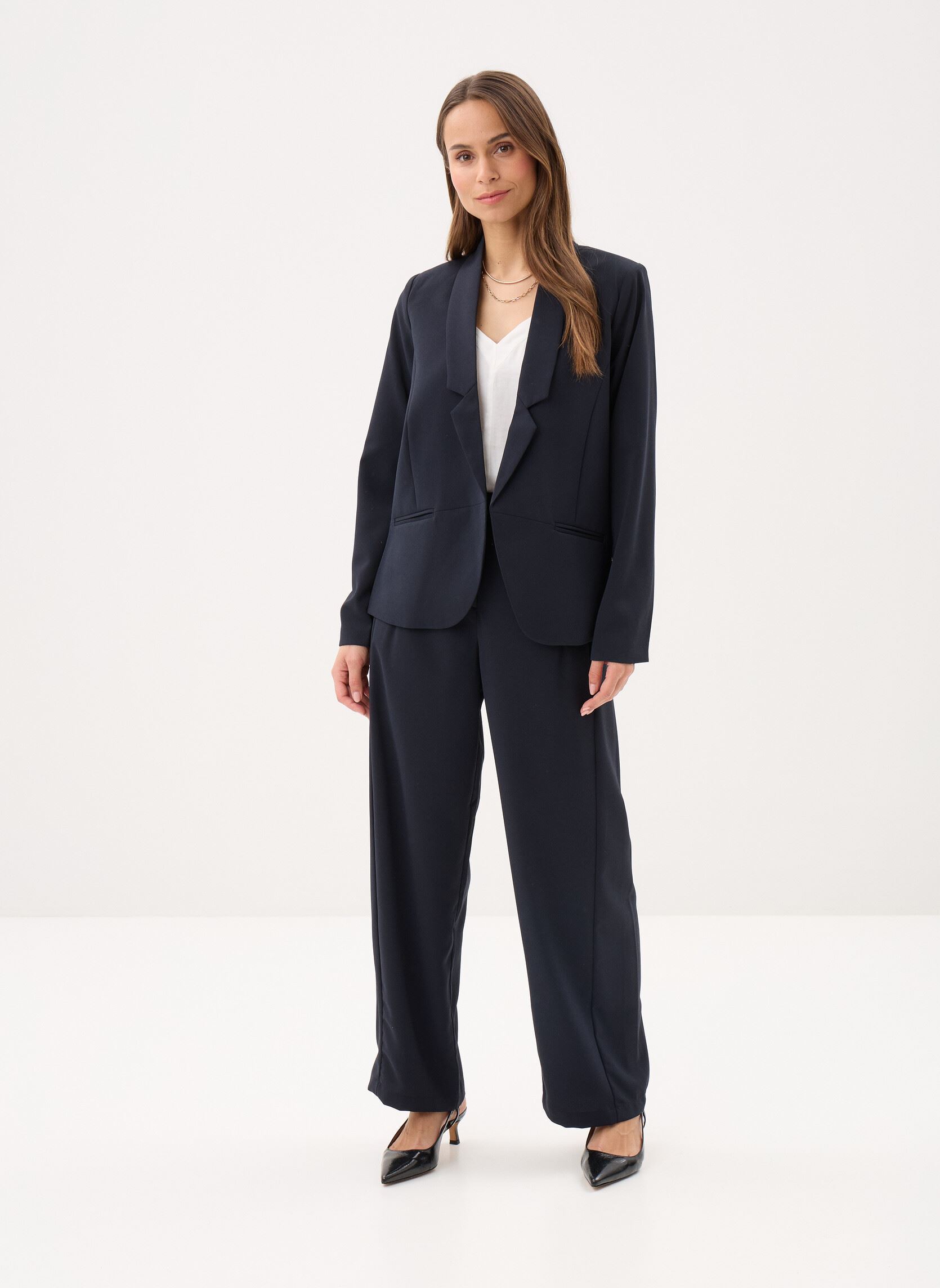 Blazer Ladies Woven Blazer T1002EP dames blauw Molly Bracken Blazer Ladies Woven Blazer T1002EP dames blauw NAVY BLUE