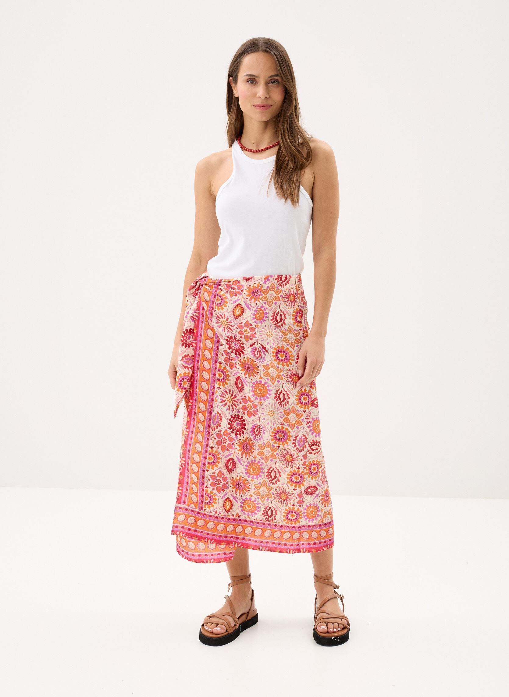 Jupes mi-longues Ladies Woven Skirt T1769EE femme orange Molly Bracken Jupes mi-longues Ladies Woven Skirt T1769EE femme orange ORANGE MELISSA