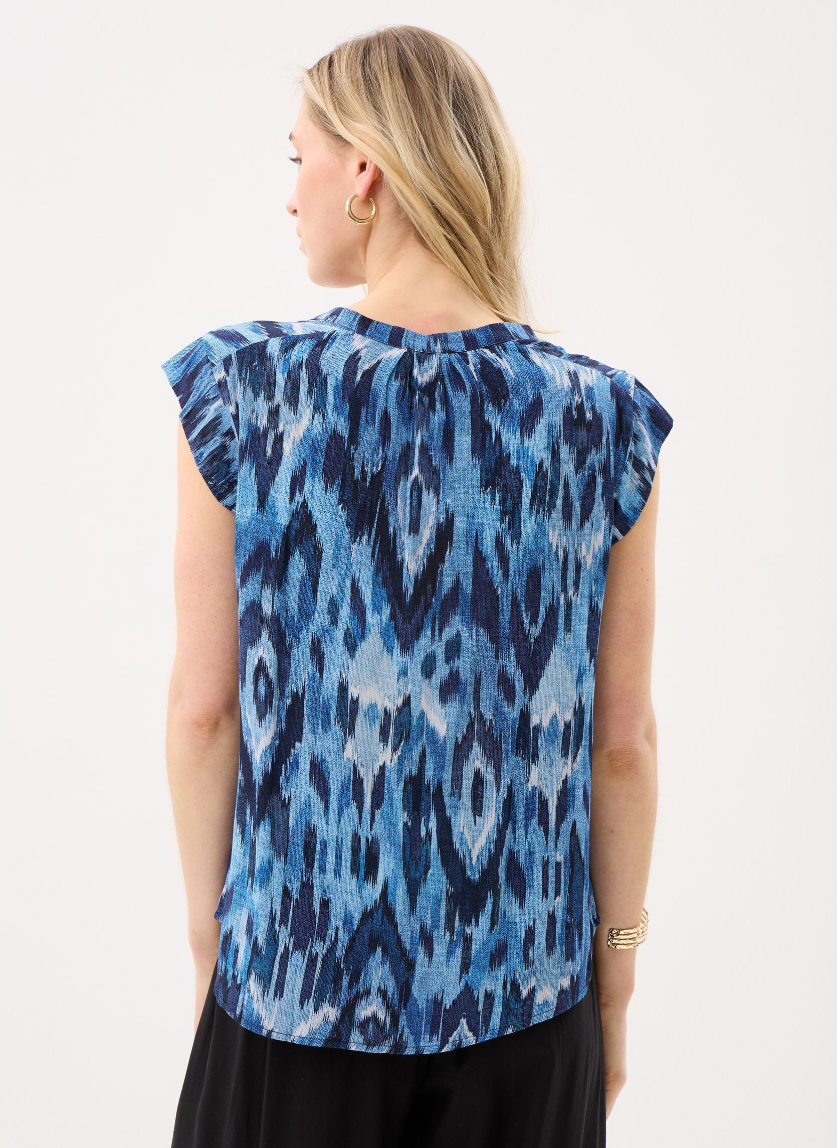 Tops Ladies Woven Top T1962EP dames blauw Molly Bracken Tops Ladies Woven Top T1962EP dames blauw BLUE INDIGO