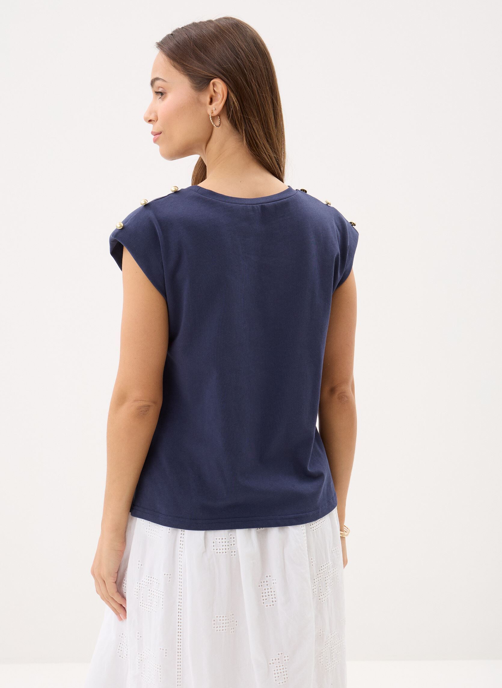 Kurzarm-T-Shirts Ladies Knitted Tee T2018EP damen blau Molly Bracken Kurzarm-T-Shirts Ladies Knitted Tee T2018EP damen blau NAVY BLUE